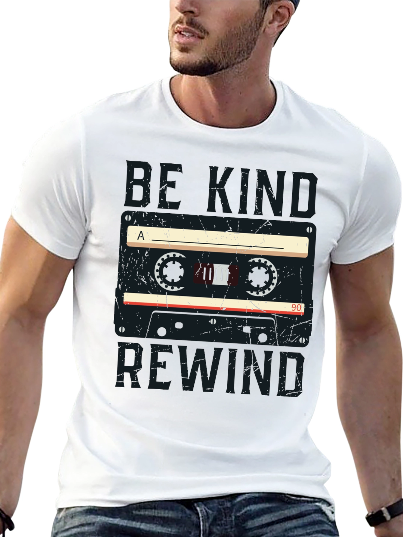 Be Kind Rewind Retro Cassette Tape T-Shirt