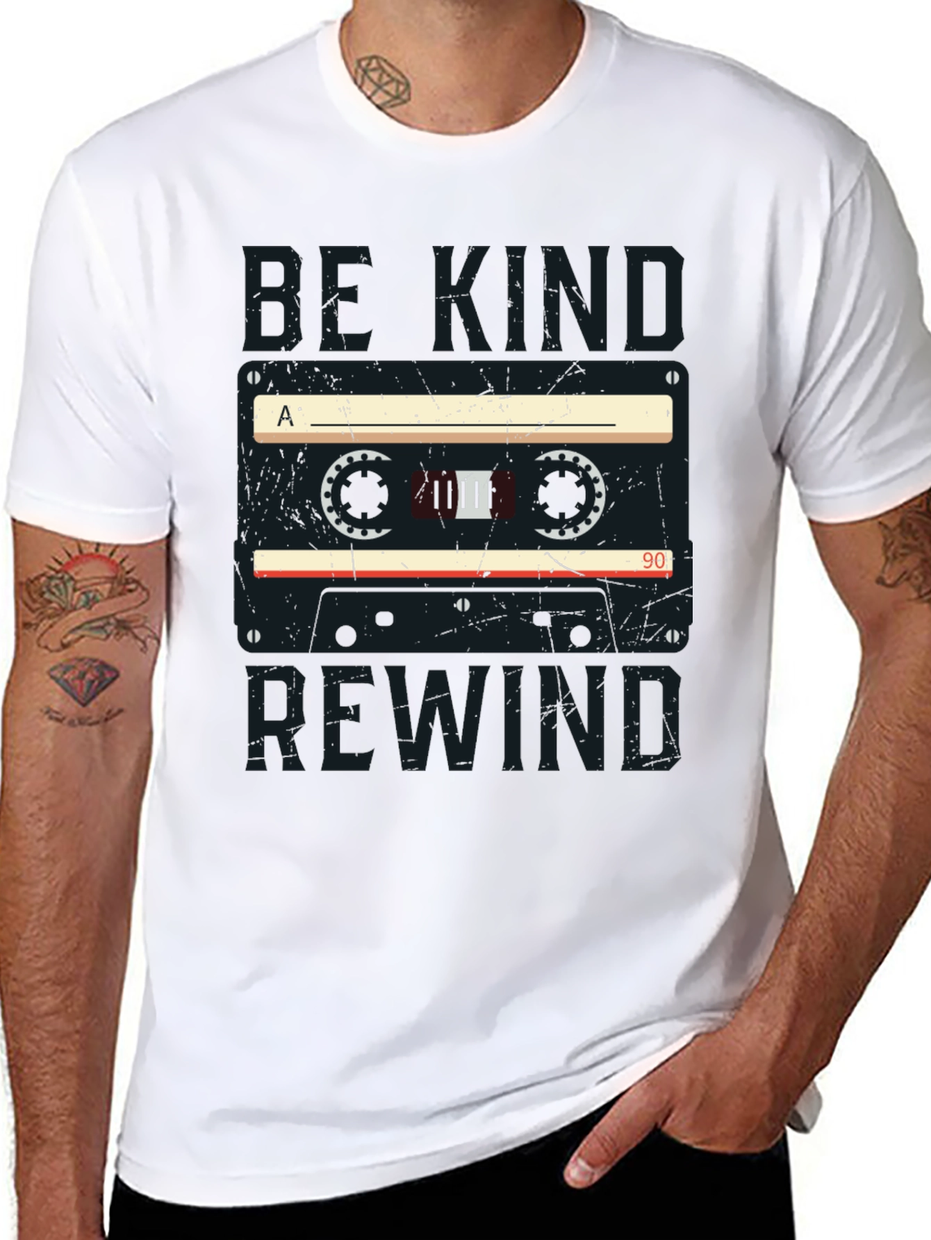 Be Kind Rewind Retro Cassette Tape T-Shirt