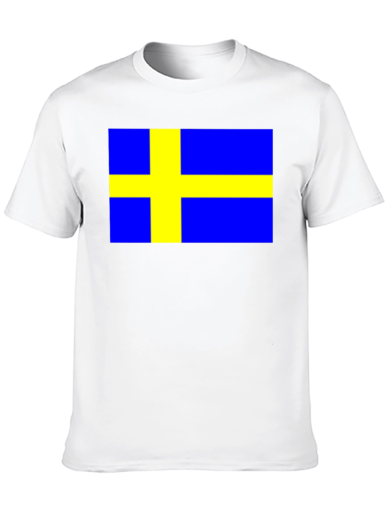Swedish Flag T-Shirt - Black Cotton Tee
