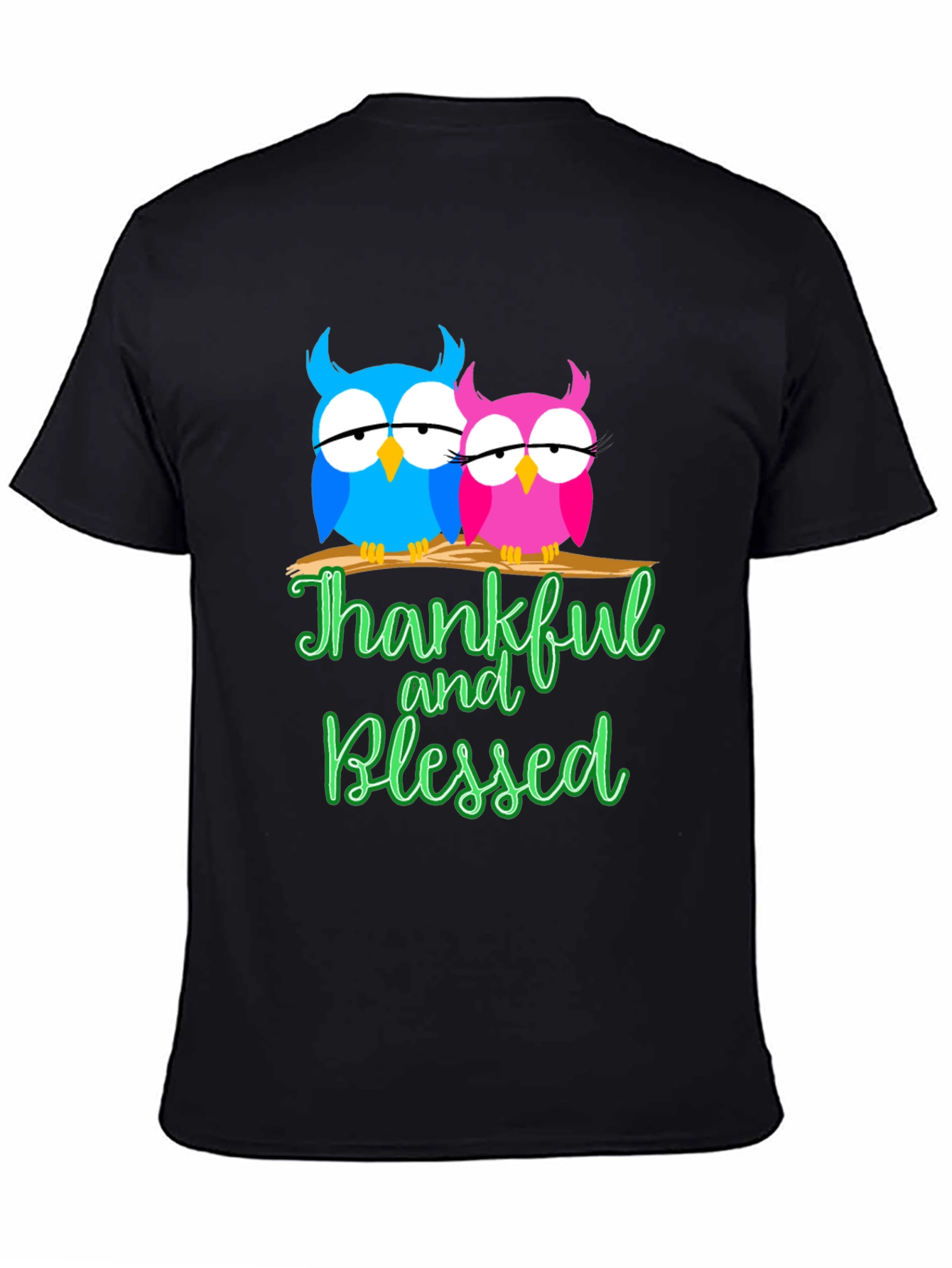 Thankful & Blessed Owls Graphic Tee