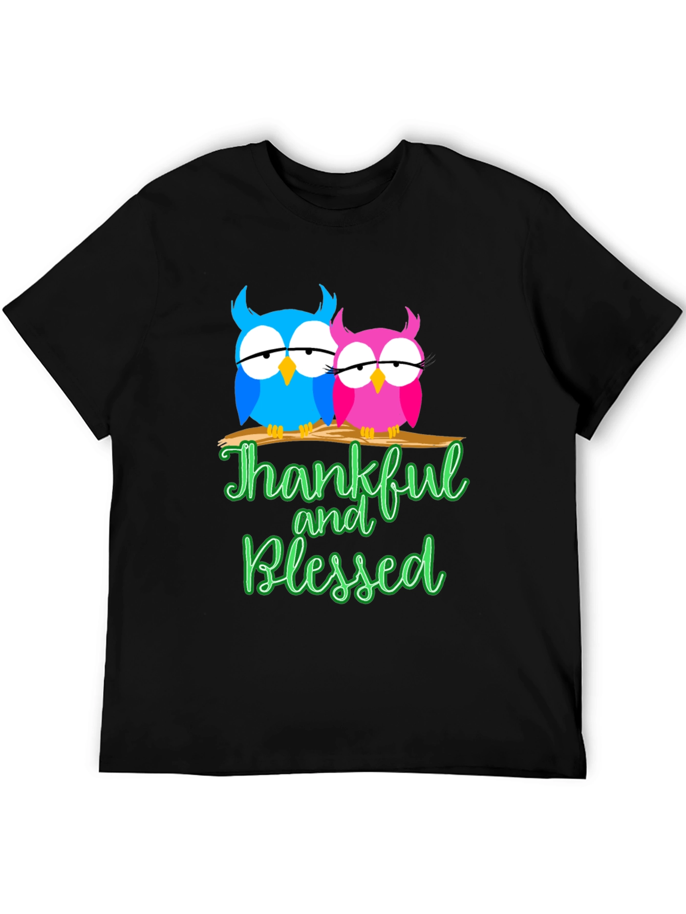 Thankful & Blessed Owls Graphic Tee