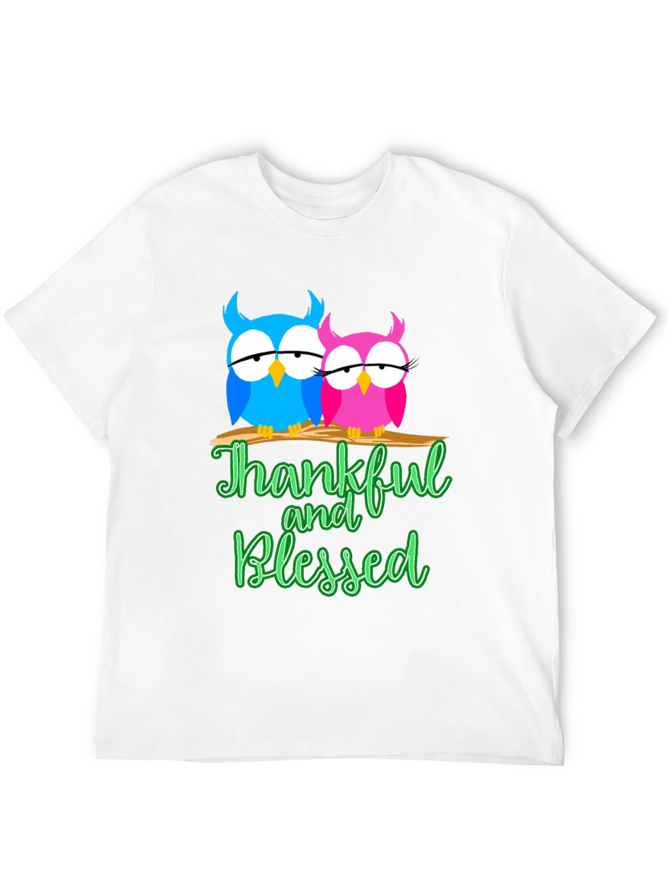 Thankful & Blessed Owls Graphic Tee