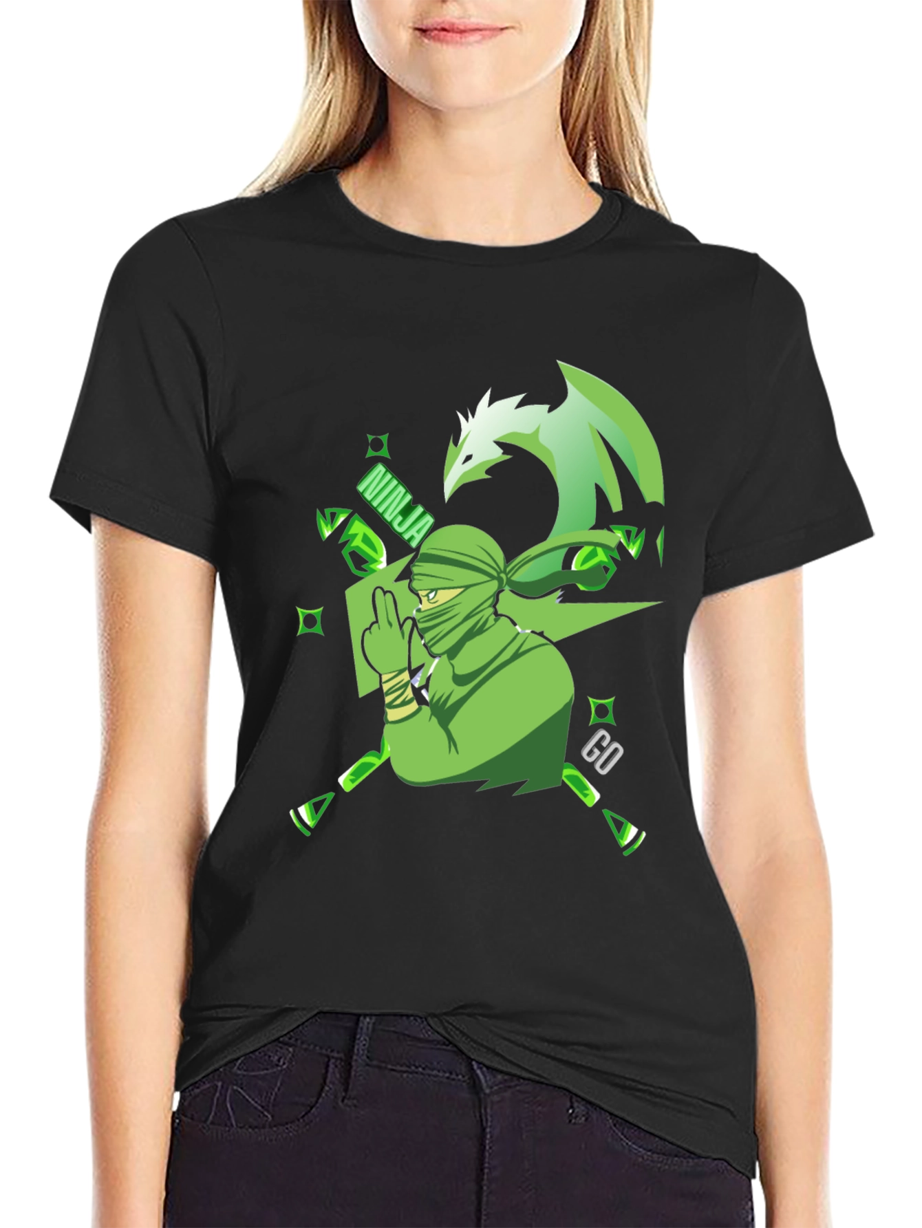 Ninja GO Green Graphic T-Shirt