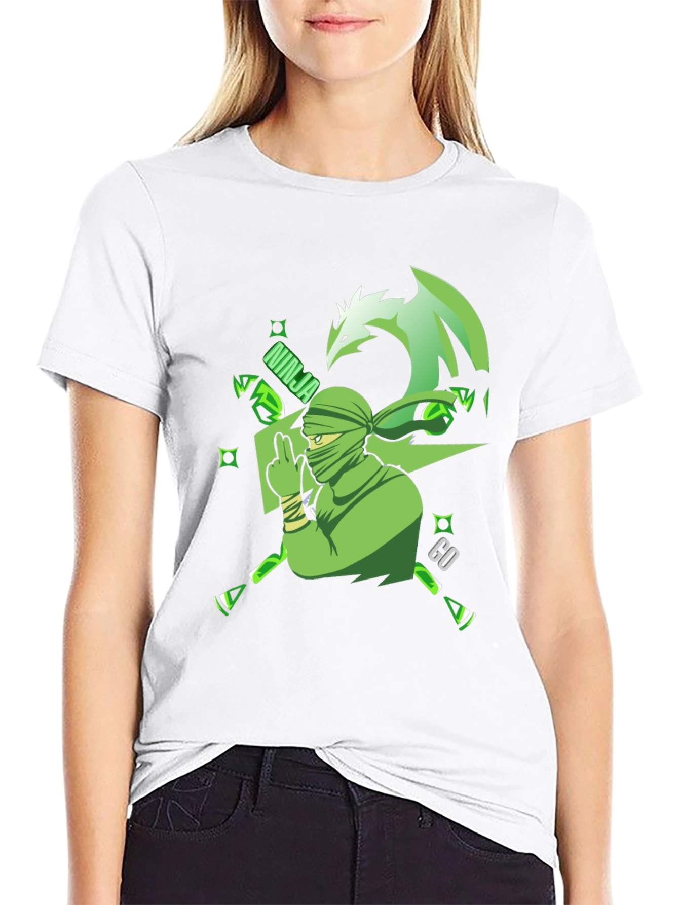 Ninja GO Green Graphic T-Shirt