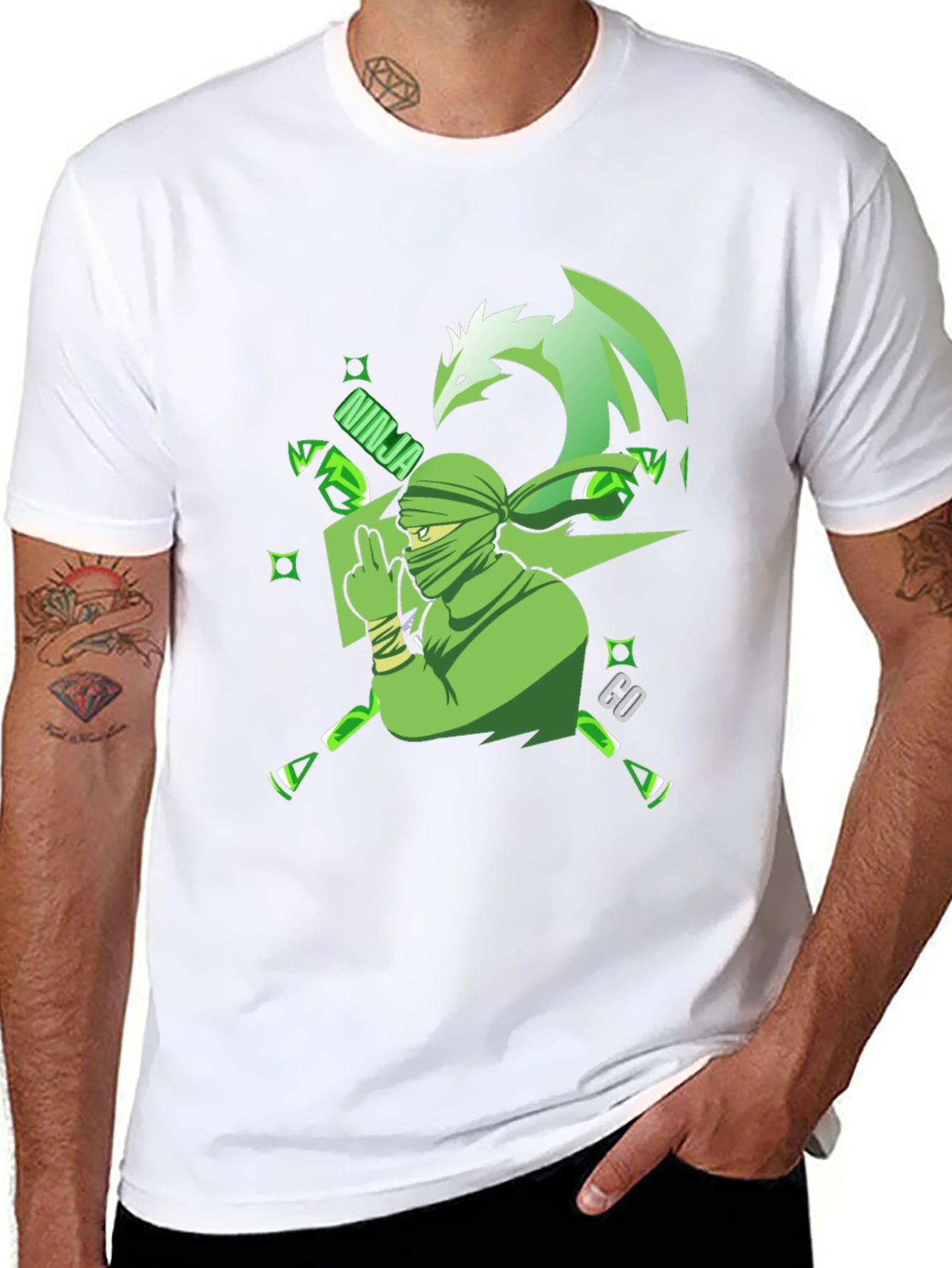 Ninja GO Green Graphic T-Shirt