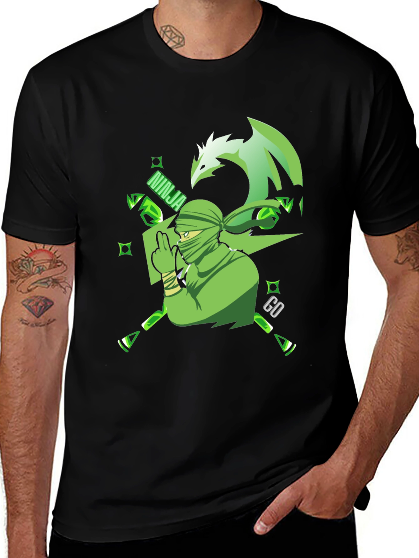 Ninja GO Green Graphic T-Shirt