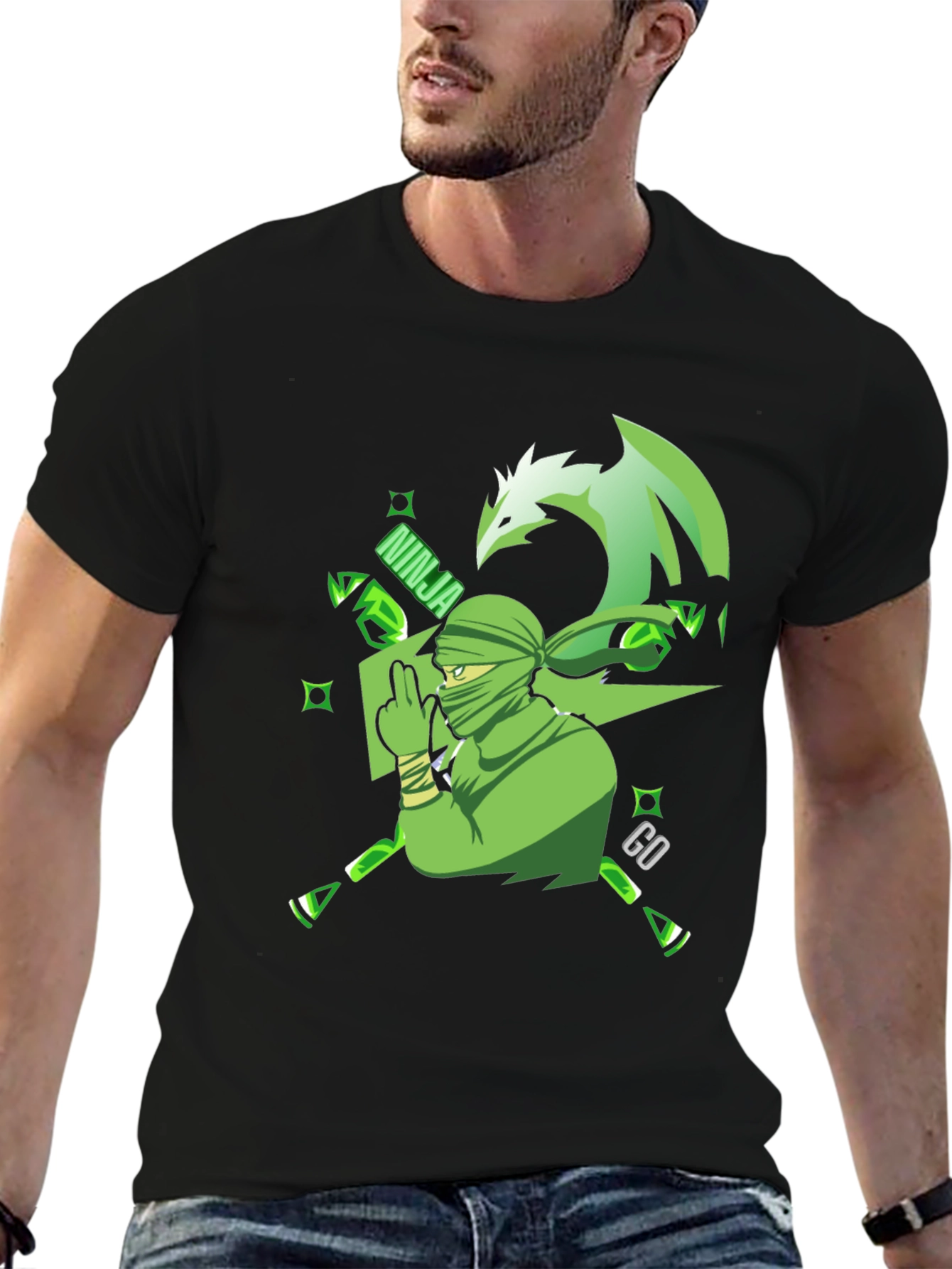 Ninja GO Green Graphic T-Shirt