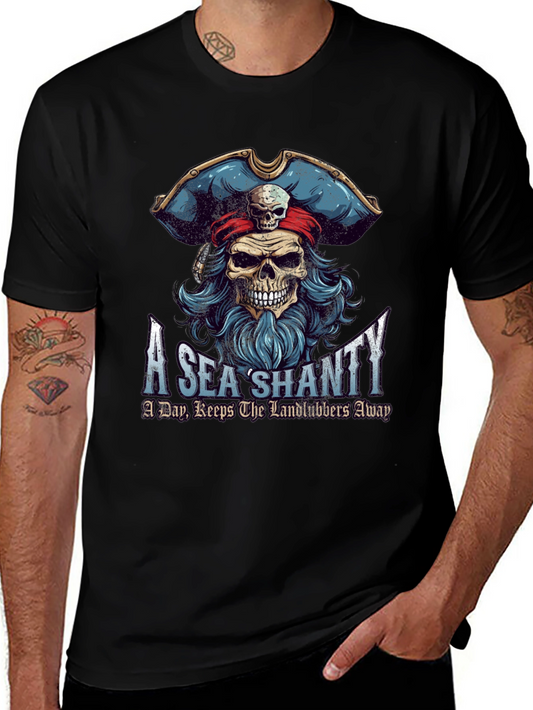 A Sea Shanty T-Shirt Pirate Skull Tee