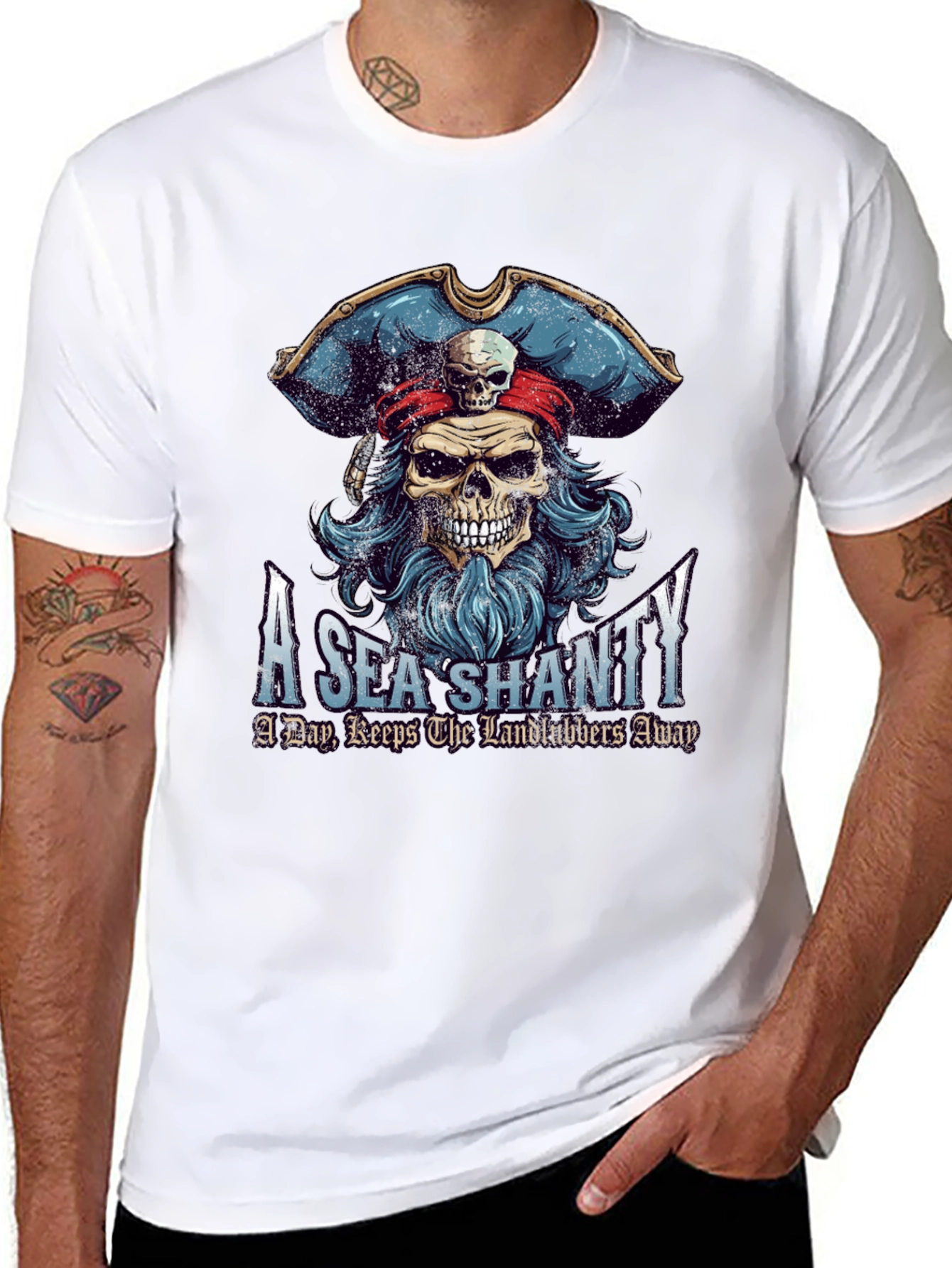 A Sea Shanty T-Shirt Pirate Skull Tee