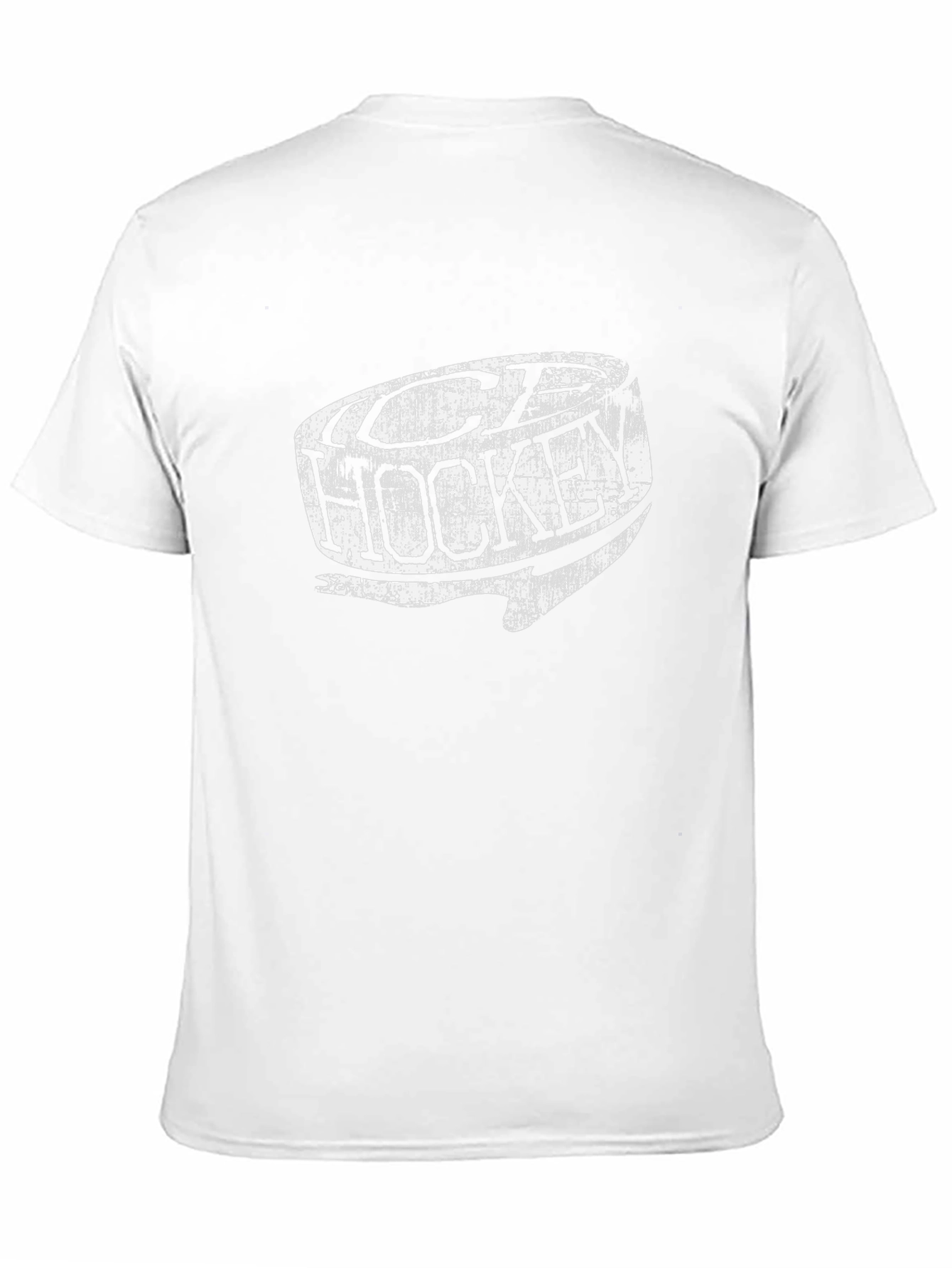 Distressed Ice Hockey Graphic Tee - Black