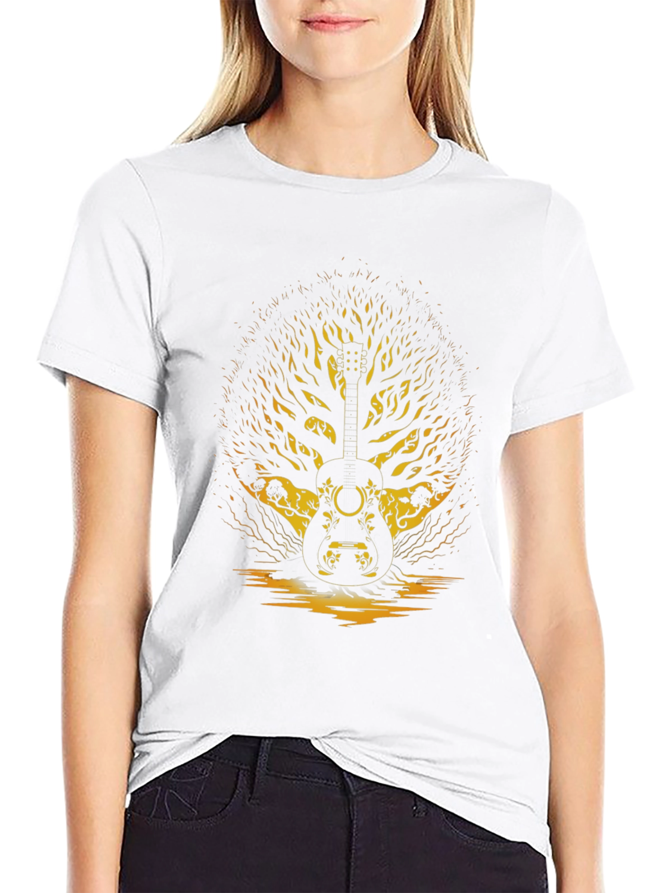 Guitar Tree Graphic Tee - Black Unisex T-Shirt