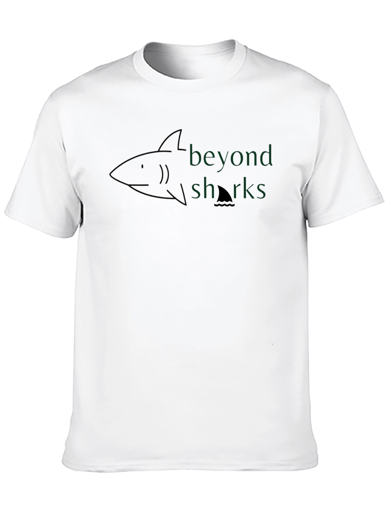 Beyond Sharks Graphic Print Black T-Shirt