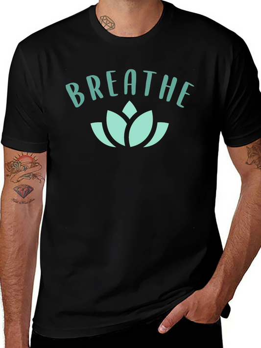 Breathe Lotus Graphic Tee - Relaxed Fit