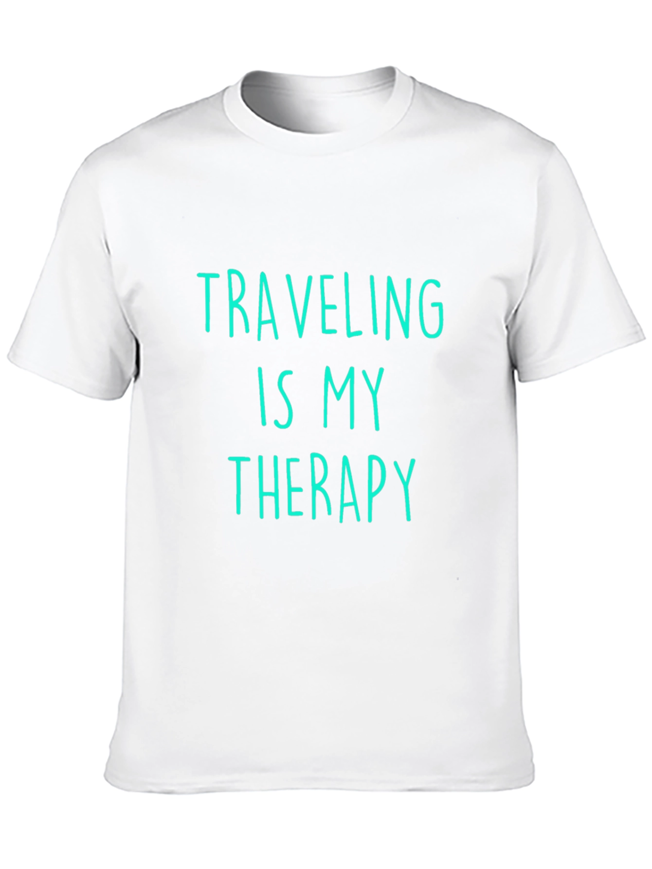 Traveling is My Therapy Black T-Shirt