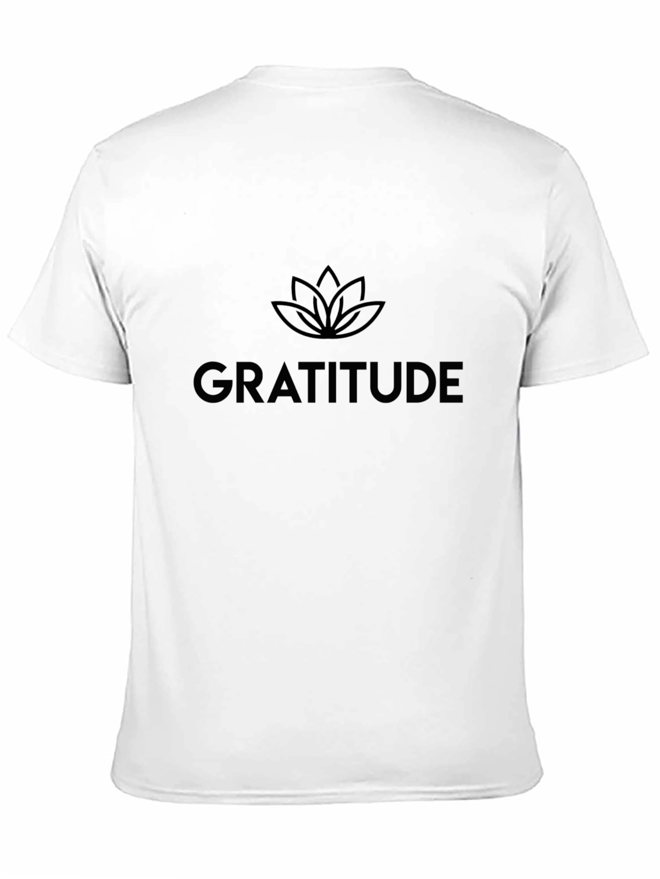 Gratitude Lotus Graphic Tee - Black