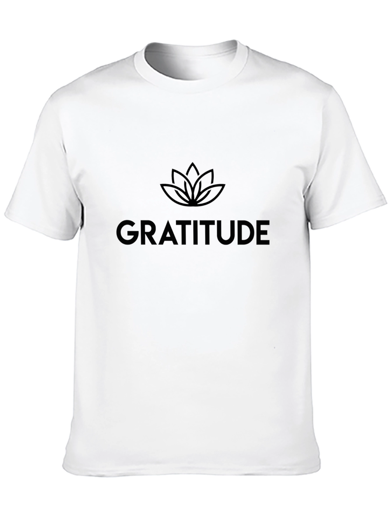 Gratitude Lotus Graphic Tee - Black