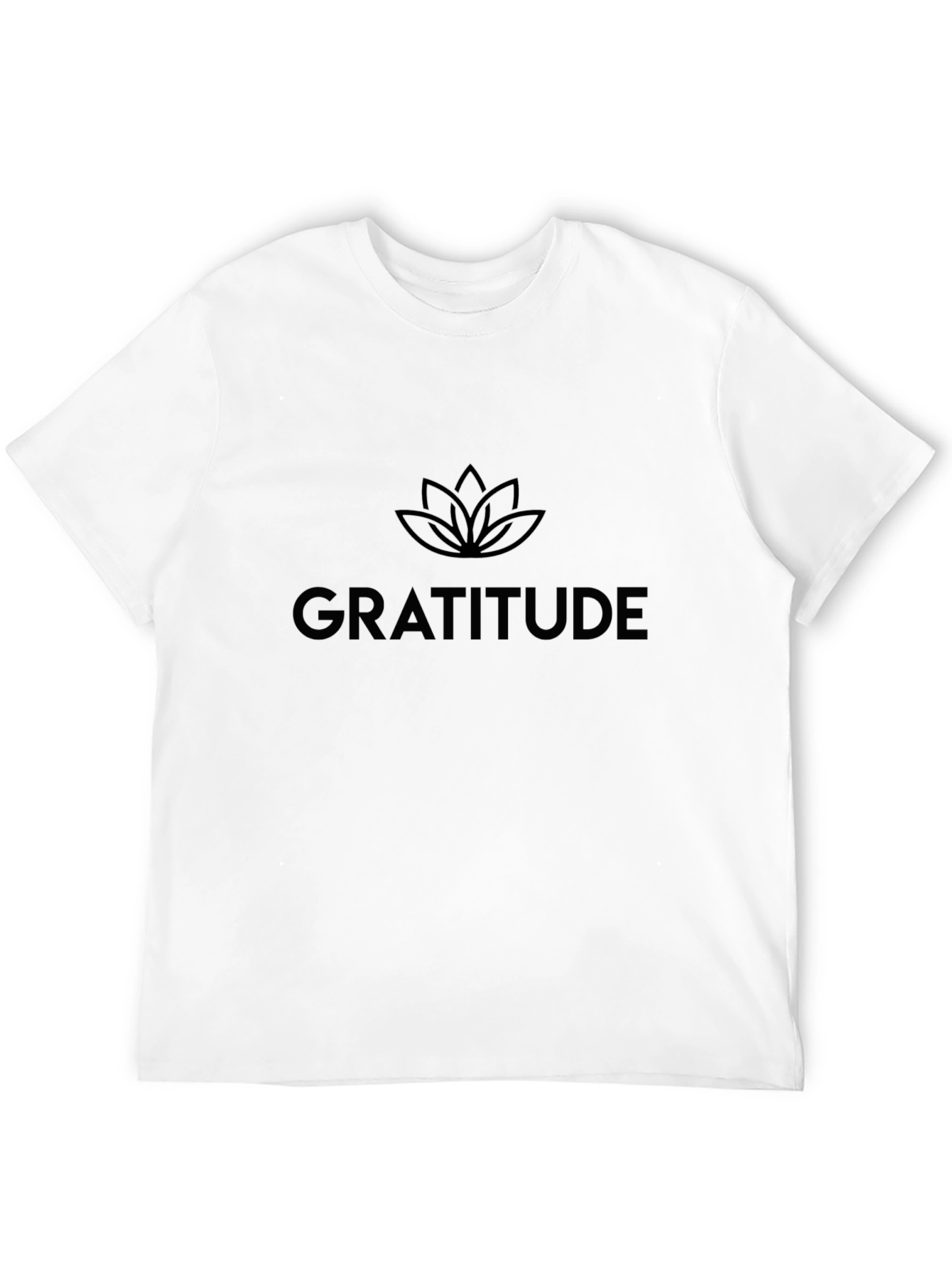 Gratitude Lotus Graphic Tee - Black