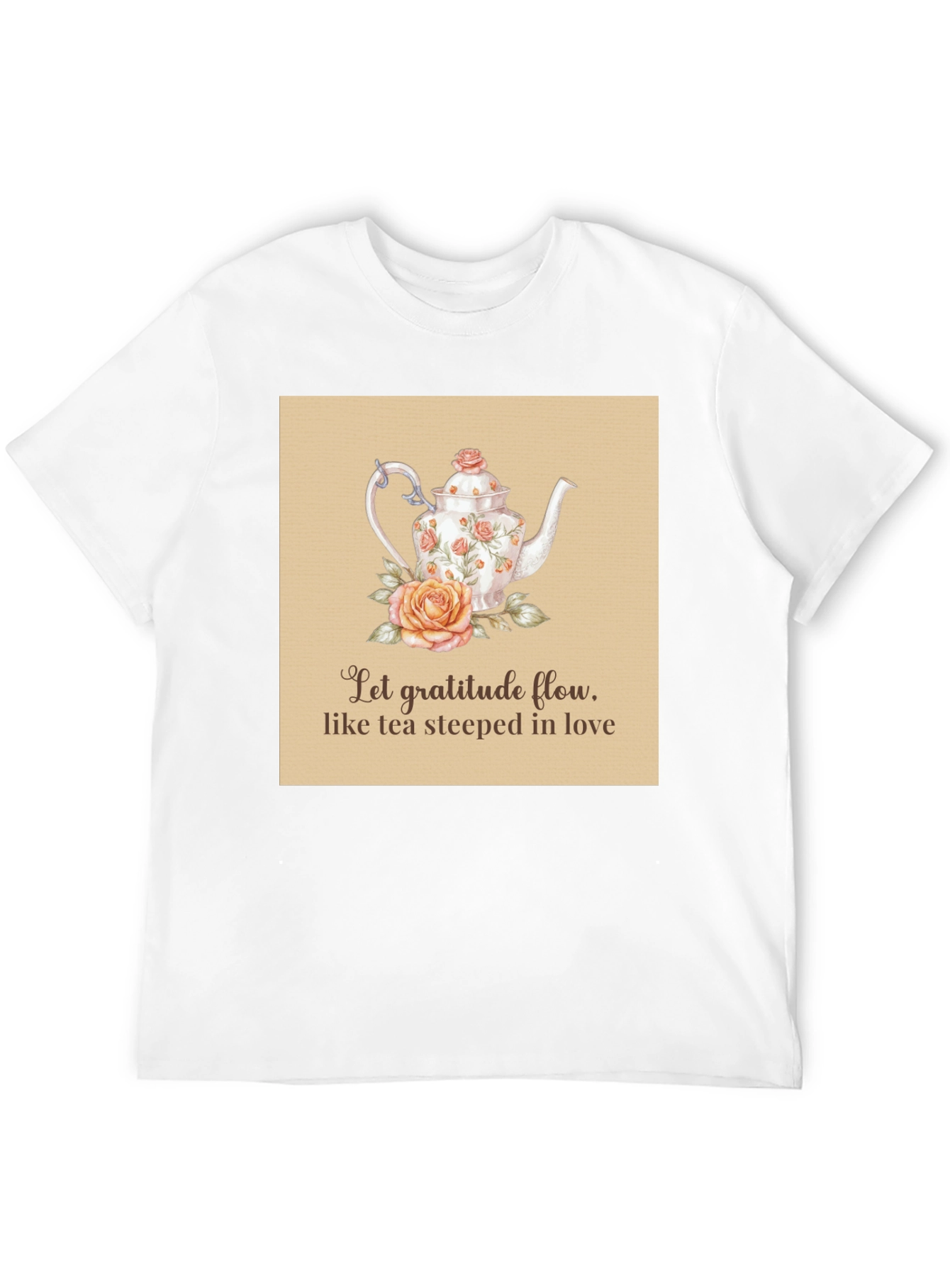 Gratitude Tea T-Shirt - Steeped in Love Design