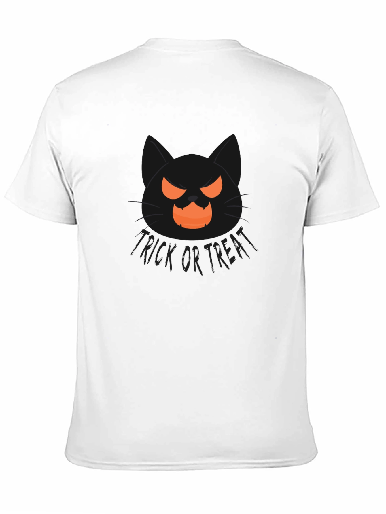 Halloween Cat Trick or Treat Black T-Shirt