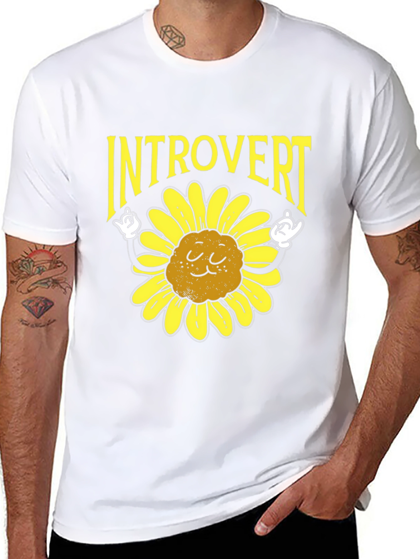 Introvert Sunflower Graphic T-Shirt