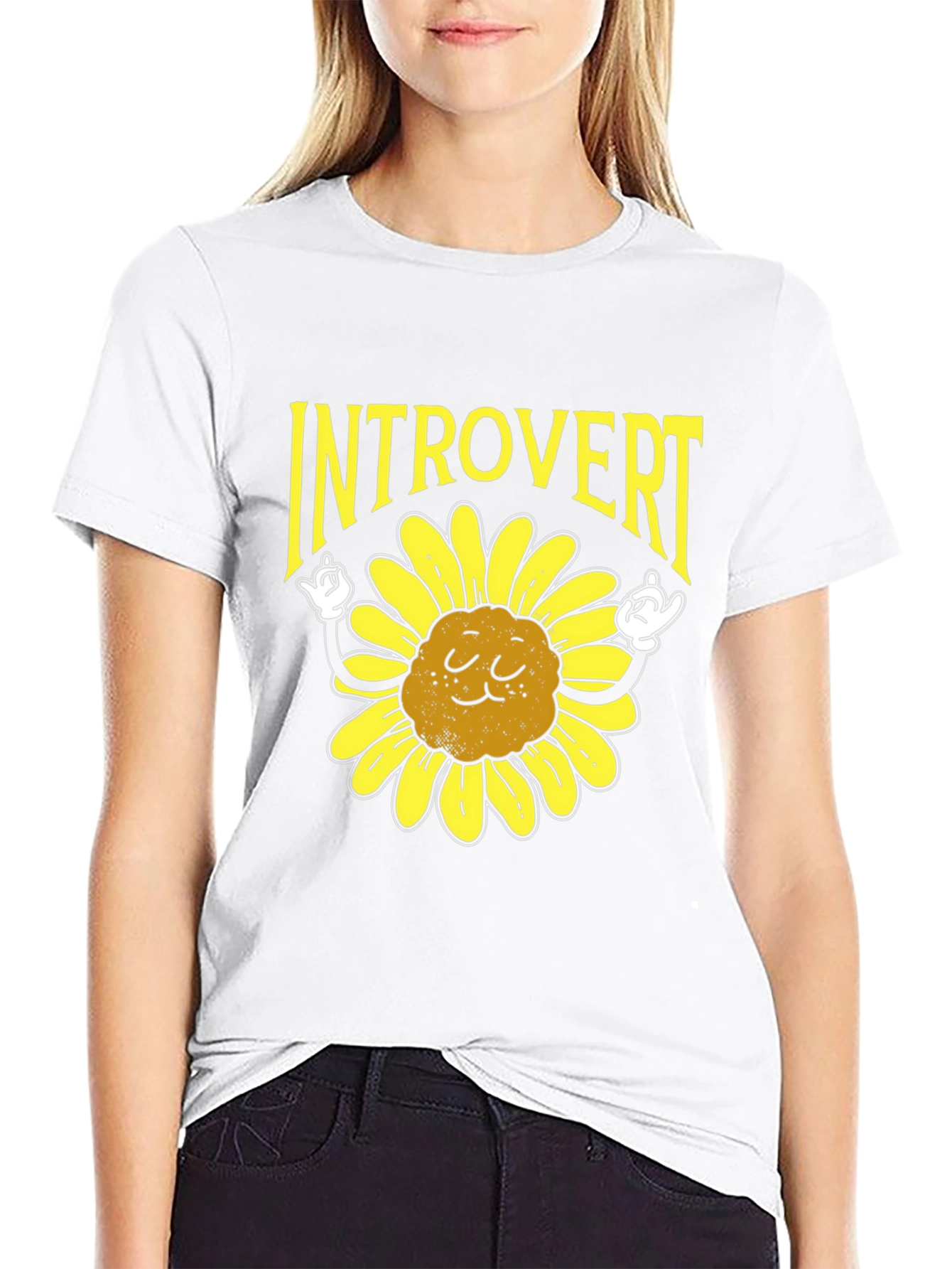 Introvert Sunflower Graphic T-Shirt