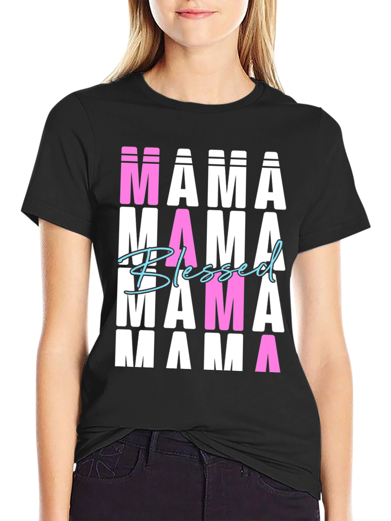 Blessed Mama T-Shirt Graphic Tee