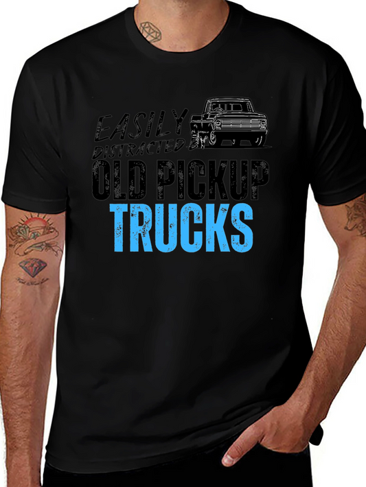 Easily Distracted Old Pickup Trucks Graphic Tee