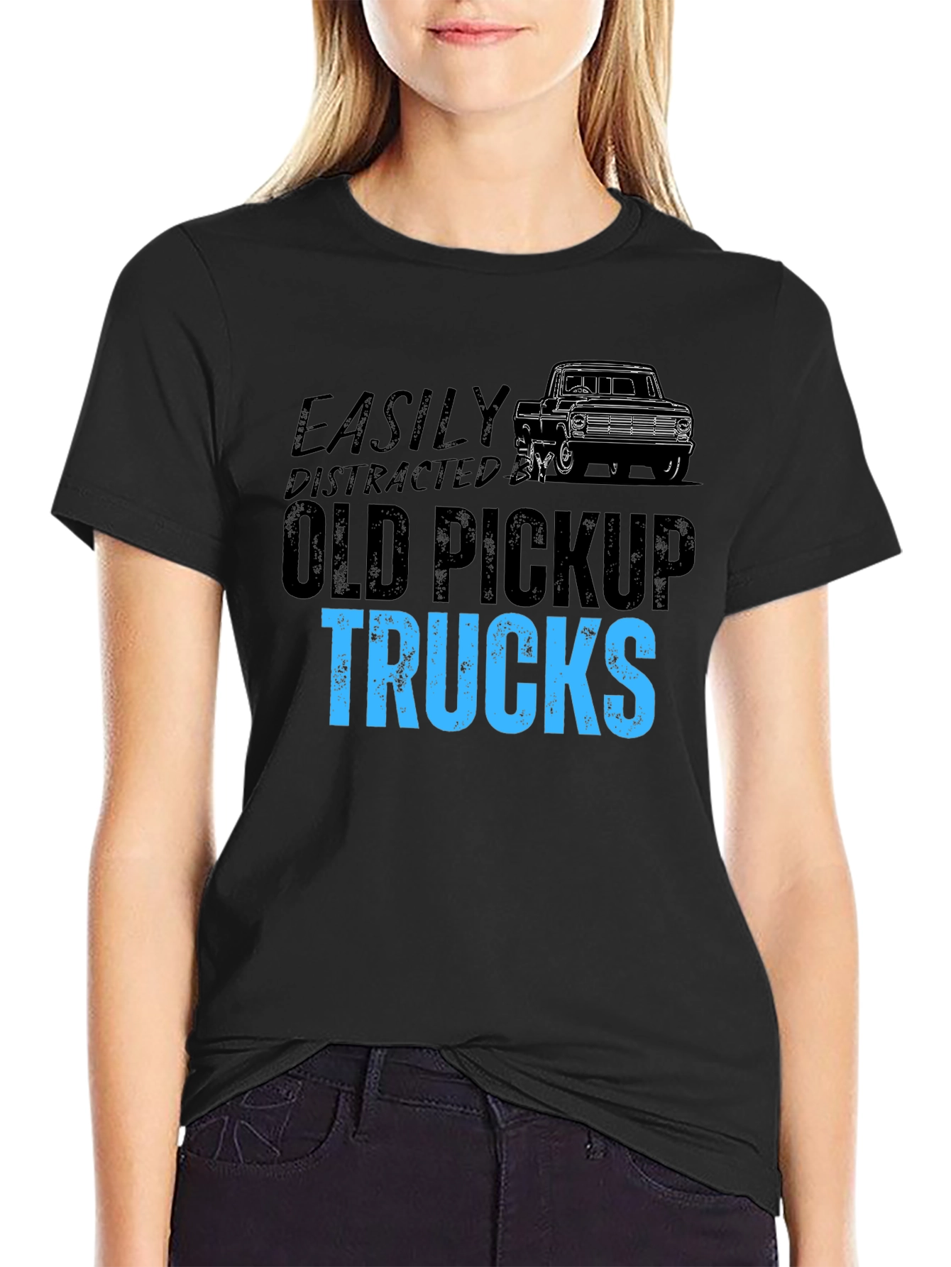 Easily Distracted Old Pickup Trucks Graphic Tee