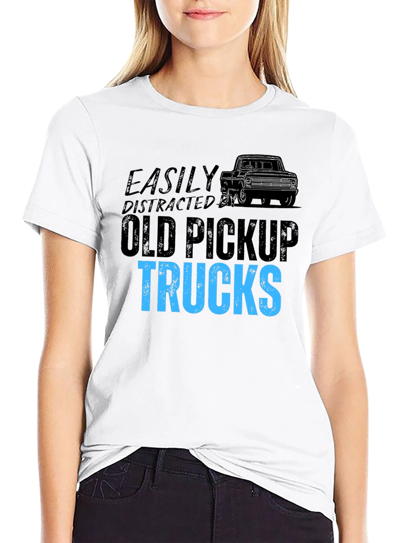 Easily Distracted Old Pickup Trucks Graphic Tee