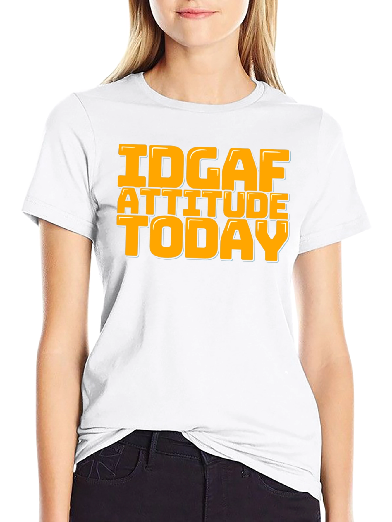 IDGAF Attitude Today Graphic Tee - Black