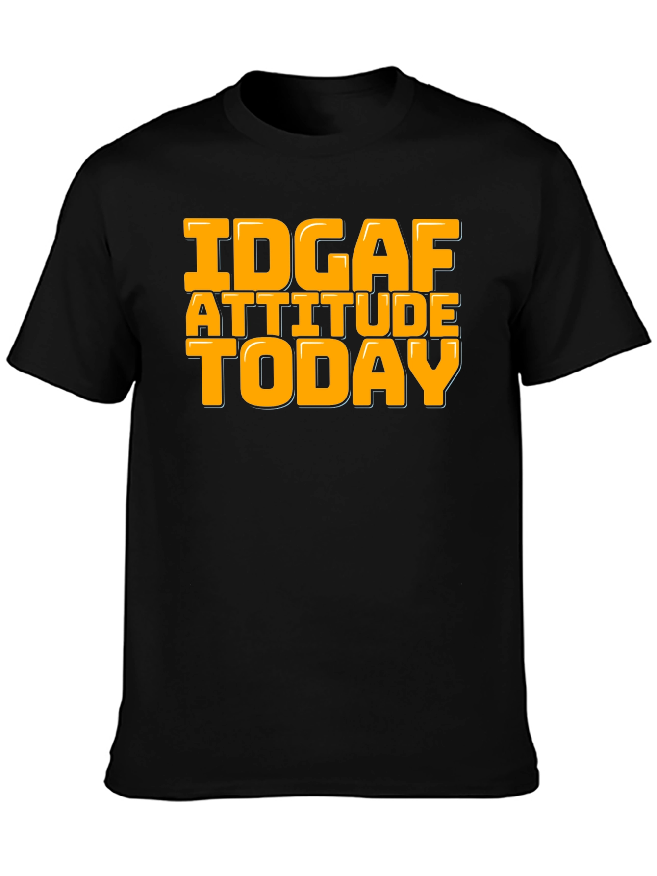 IDGAF Attitude Today Graphic Tee - Black