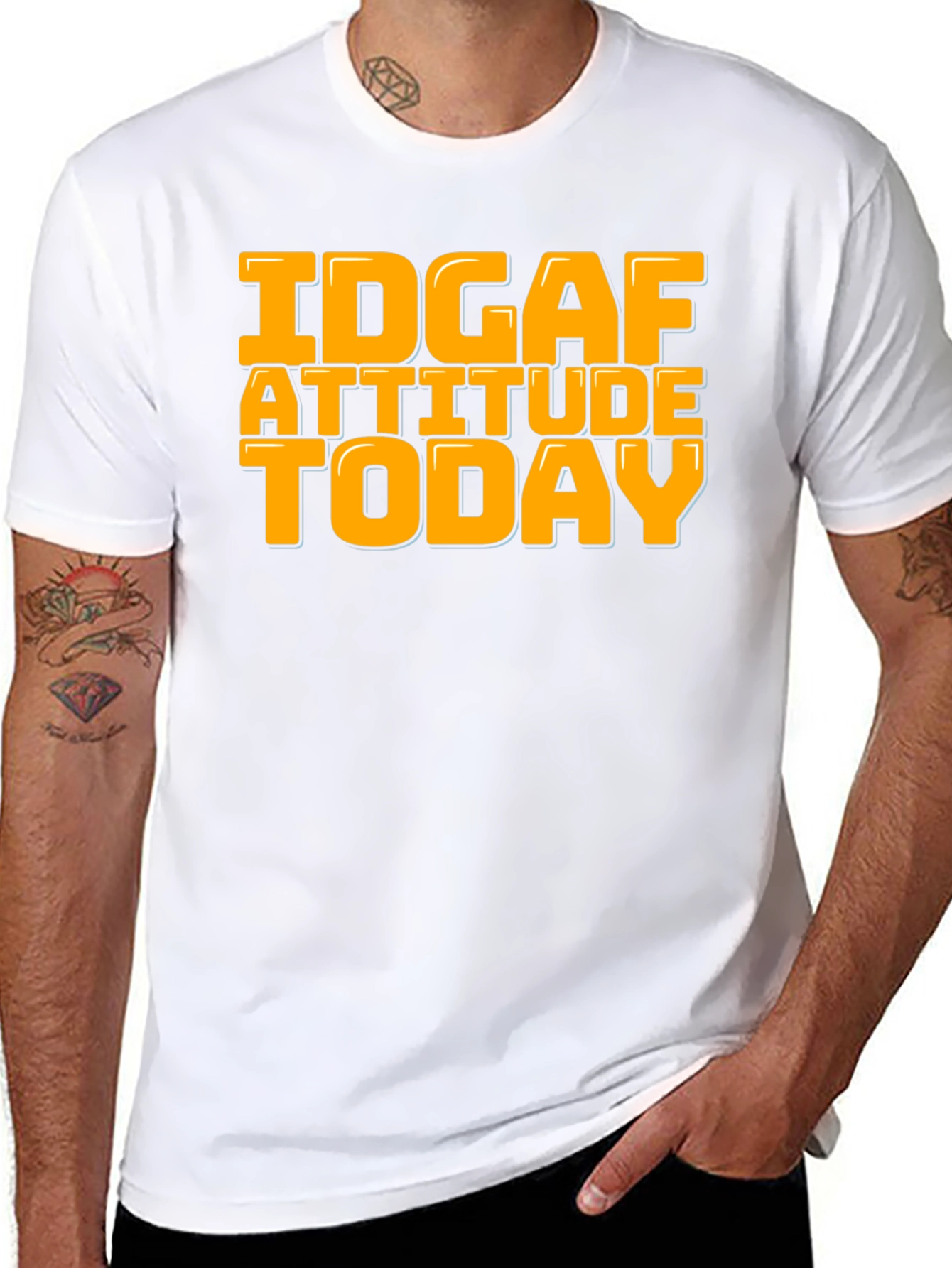 IDGAF Attitude Today Graphic Tee - Black