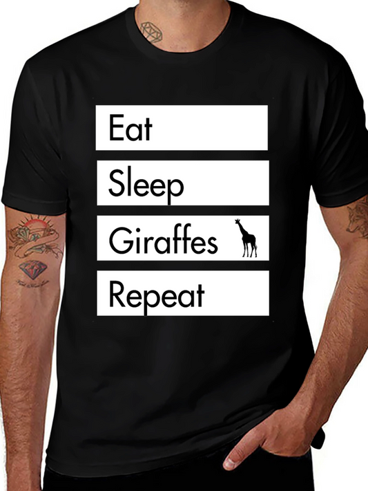 Eat Sleep Giraffes Repeat T-Shirt