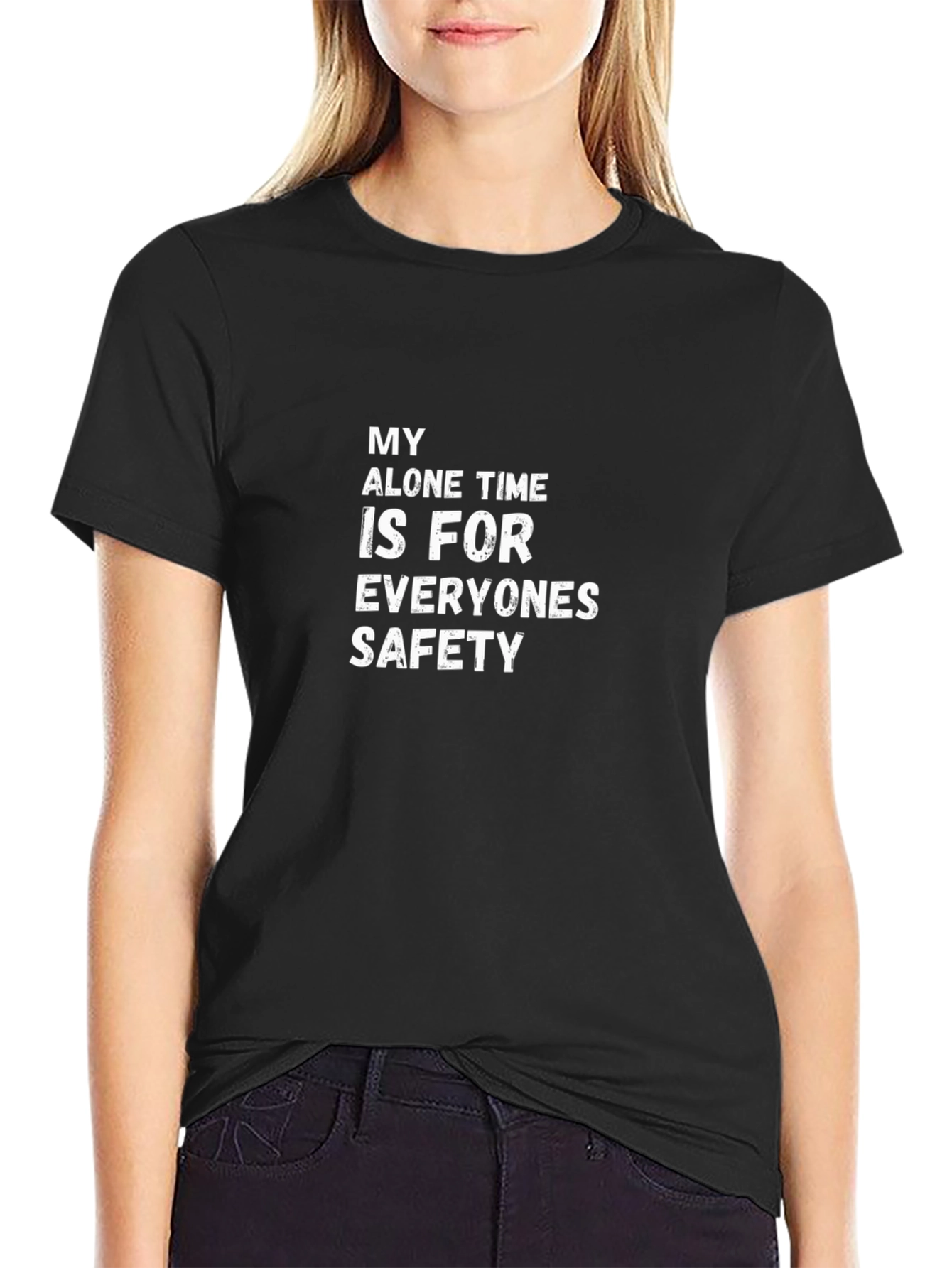 Alone Time Safety Tee - Funny Graphic T-Shirt