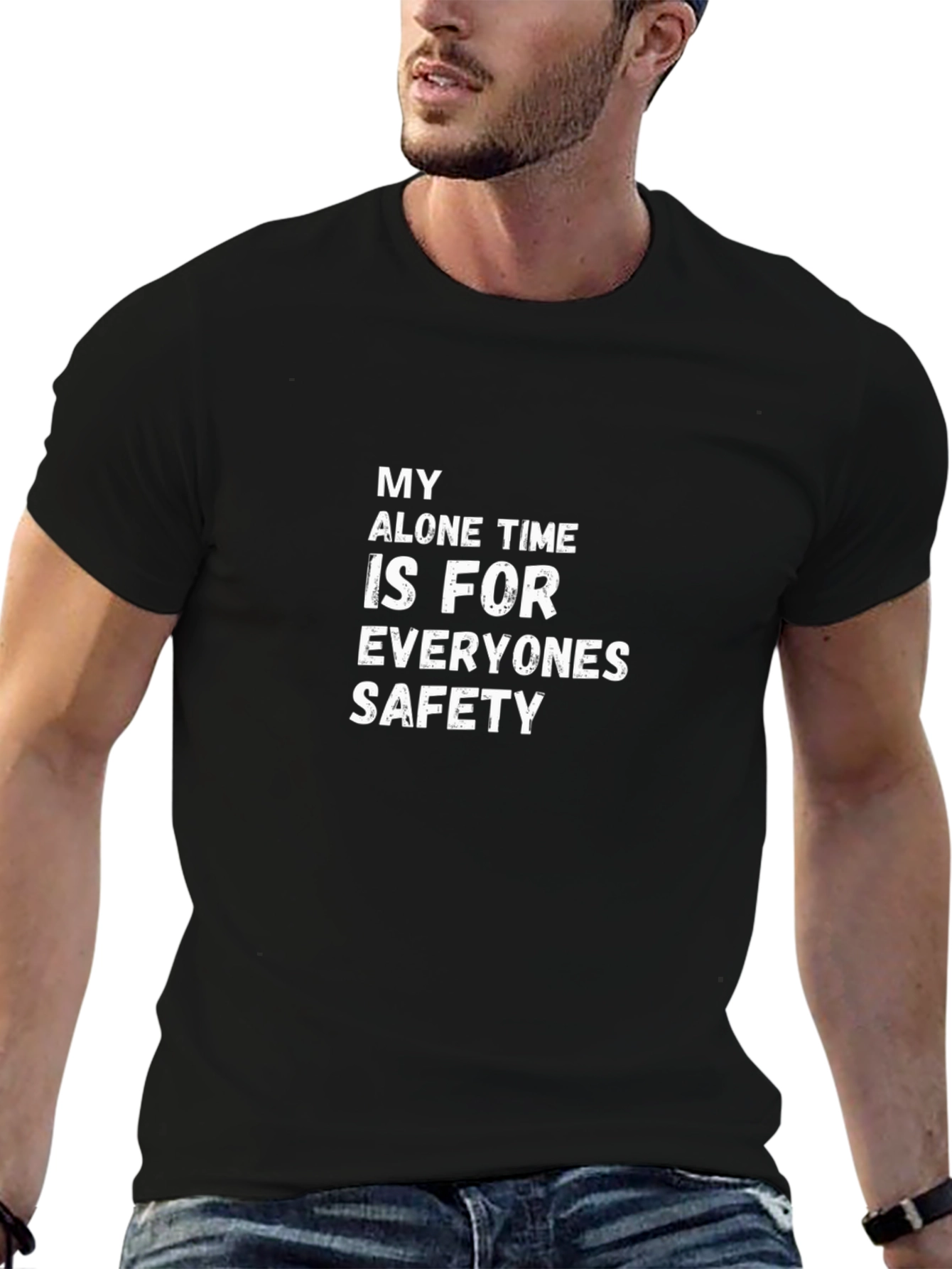 Alone Time Safety Tee - Funny Graphic T-Shirt