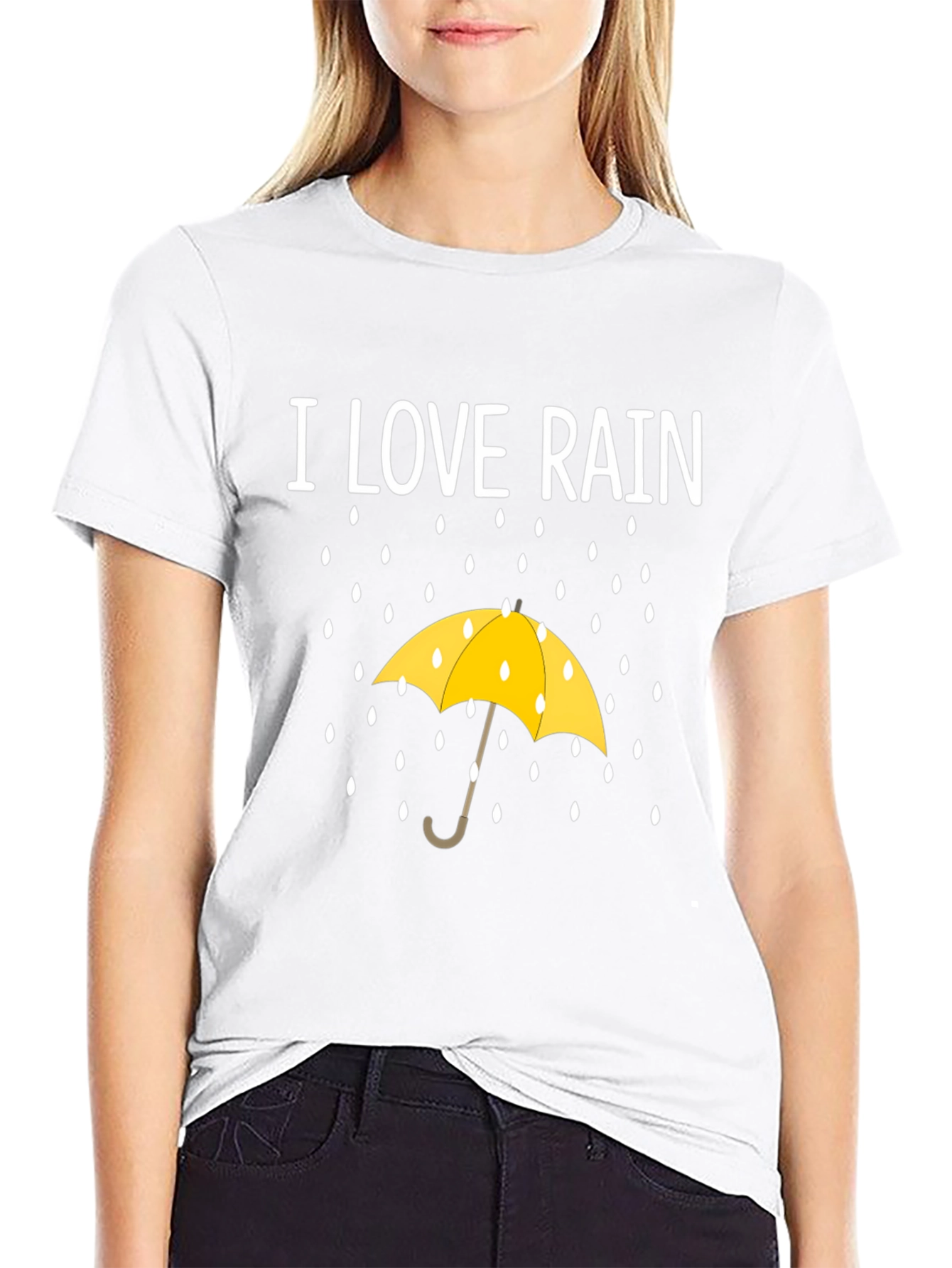 I Love Rain T-Shirt - Weather Umbrella Graphic Tee