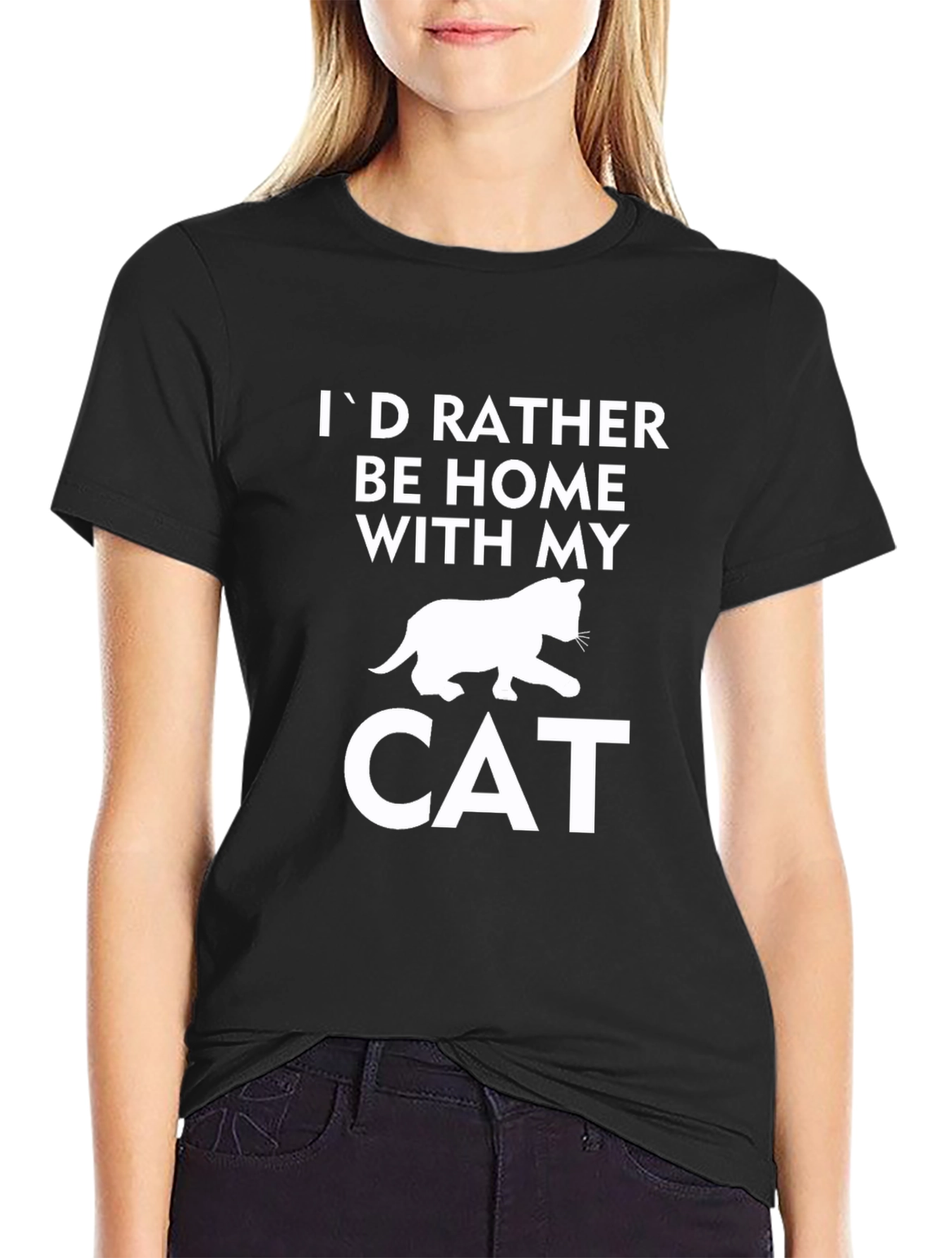 Id Rather Be Home with My Cat T-Shirt