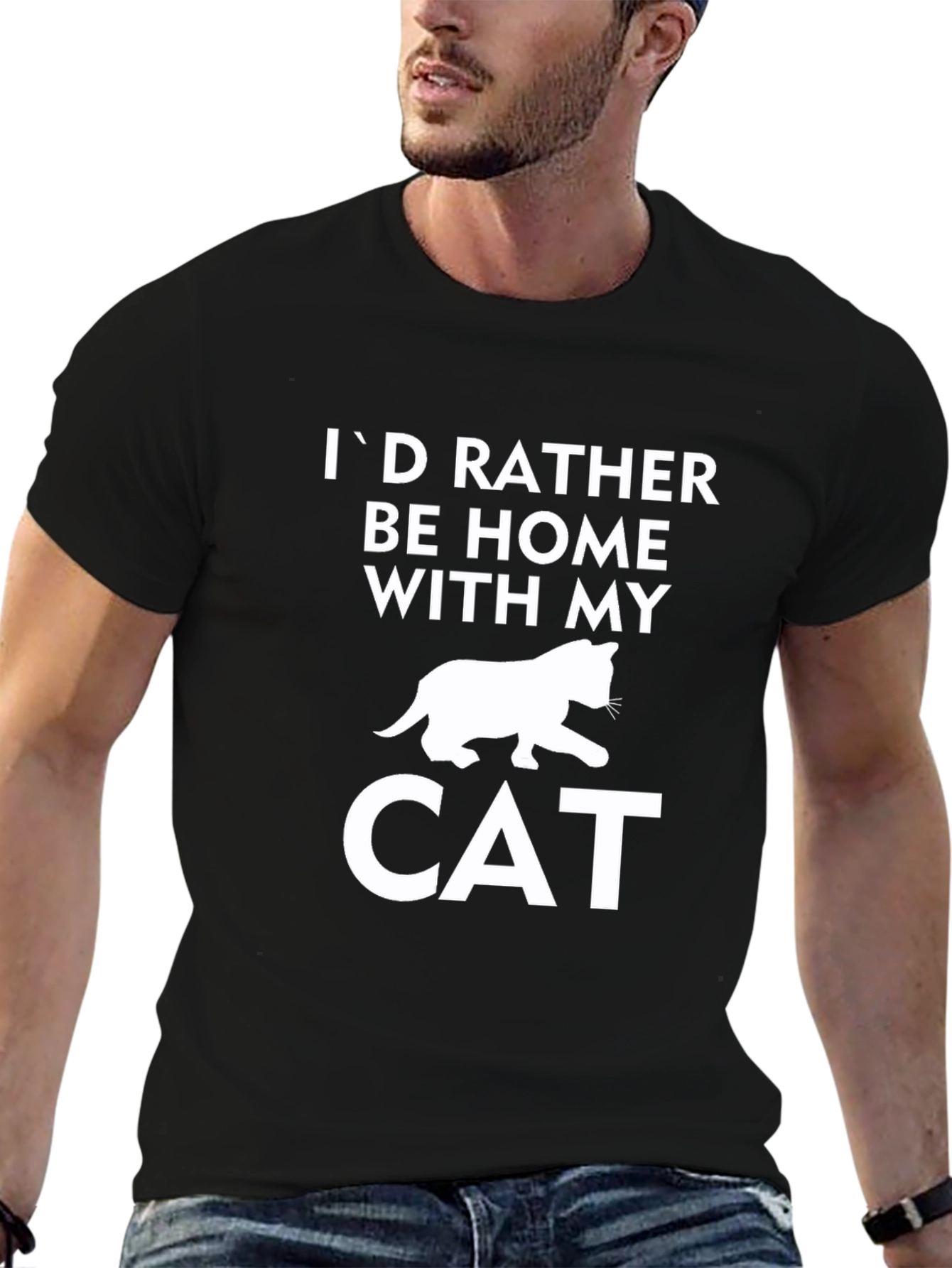 Id Rather Be Home with My Cat T-Shirt
