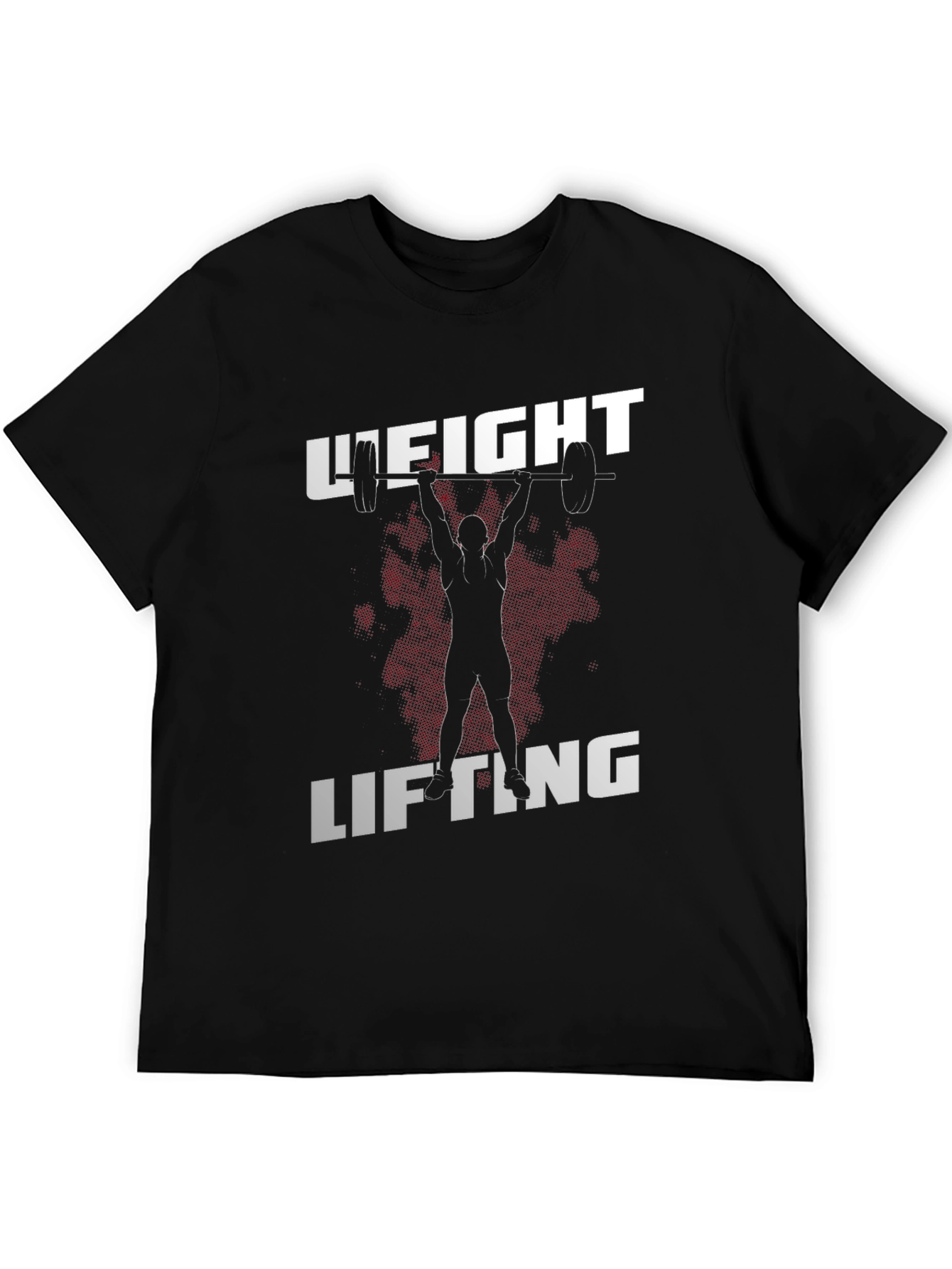 Weight Lifting Graphic Tee - Black Cotton T-Shirt
