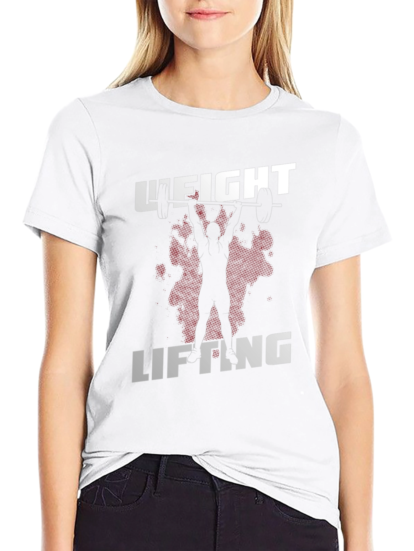 Weight Lifting Graphic Tee - Black Cotton T-Shirt