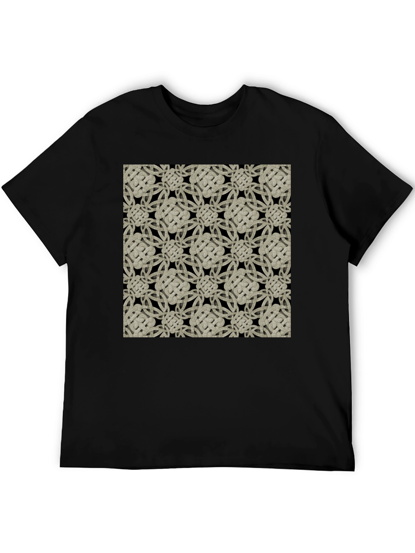 Celtic Knot Pattern Black T-Shirt