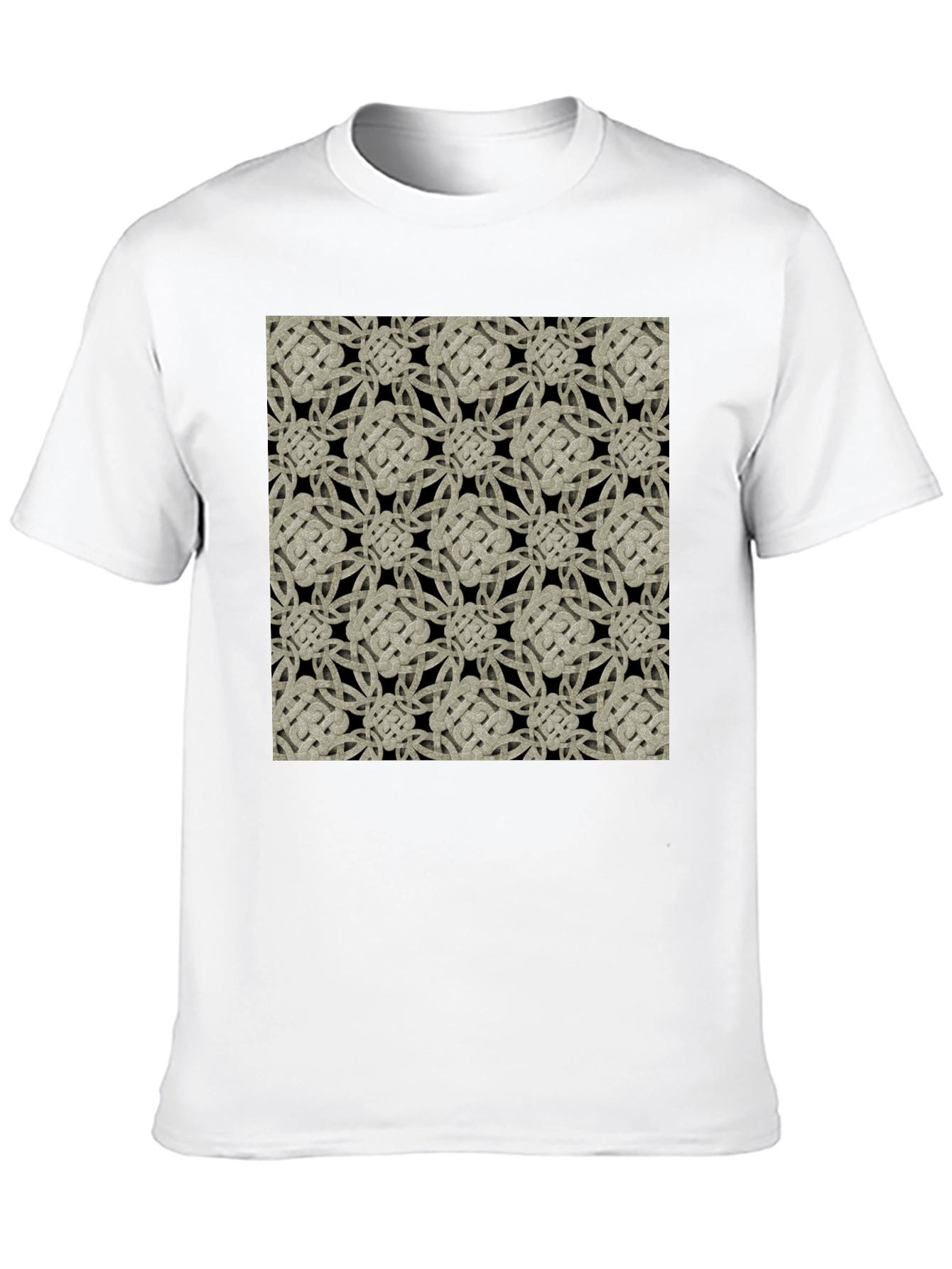 Celtic Knot Pattern Black T-Shirt