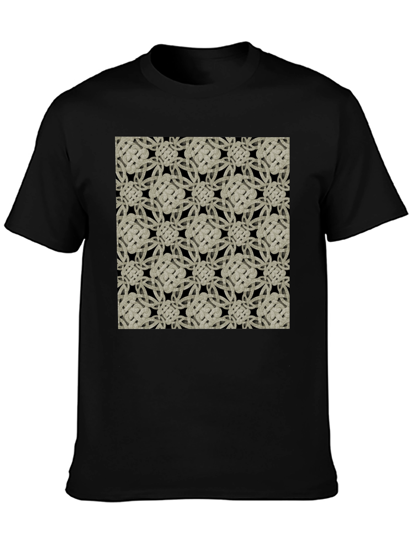 Celtic Knot Pattern Black T-Shirt