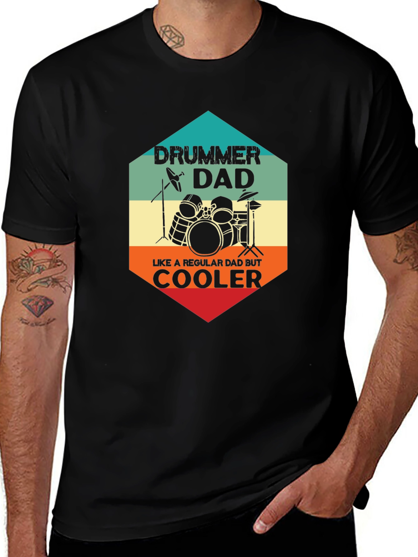 Drummer Dad T-Shirt - Regular Dad But Cooler