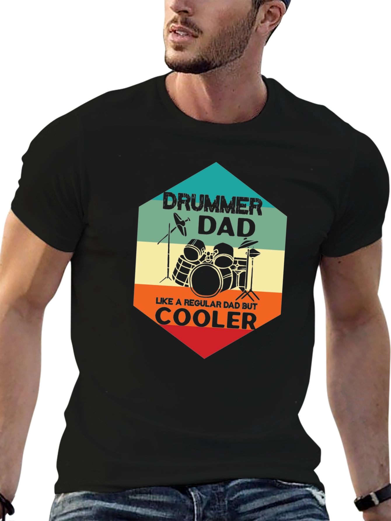 Drummer Dad T-Shirt - Regular Dad But Cooler