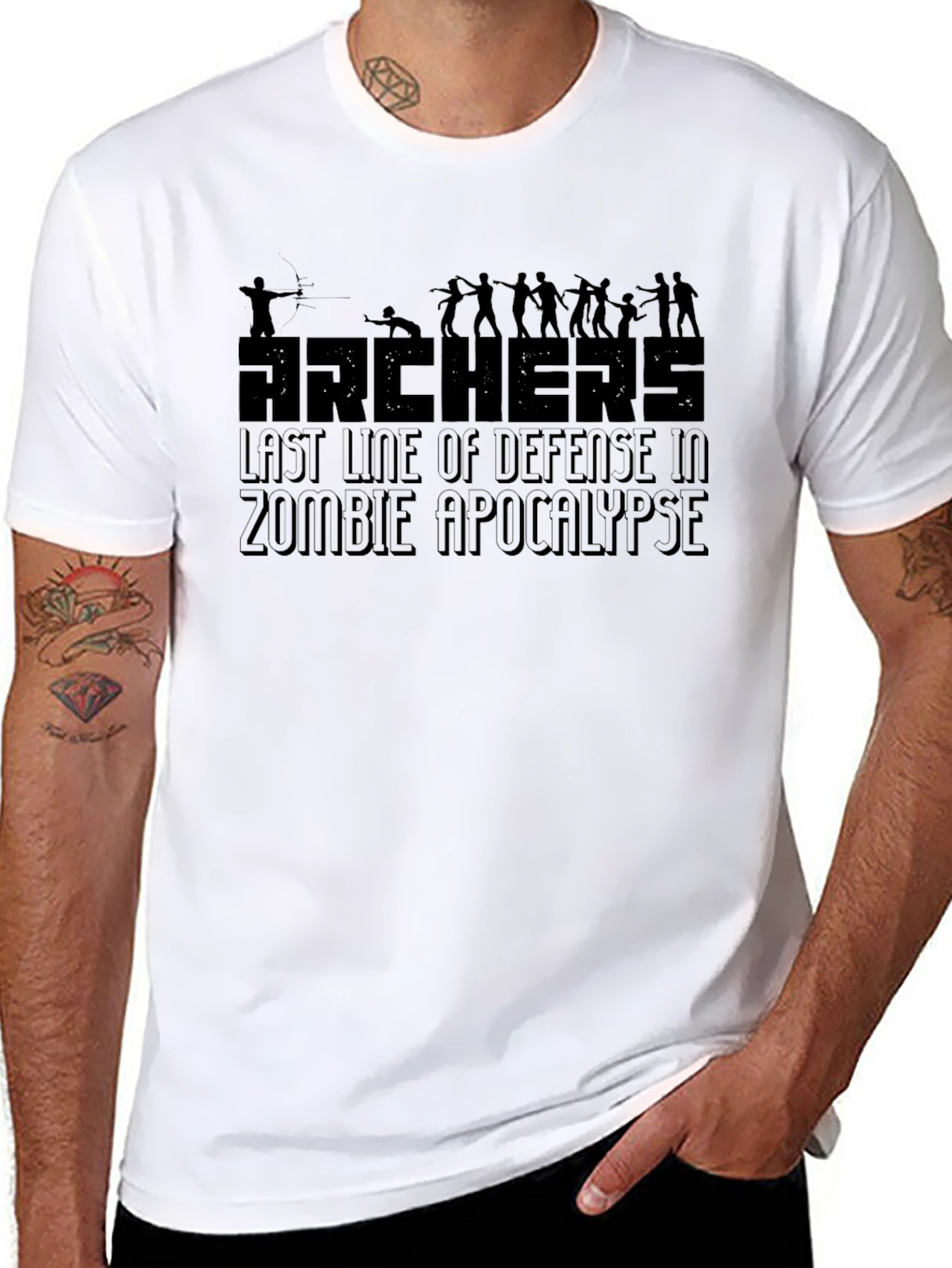 Archers Zombie Apocalypse Defense Graphic Tee