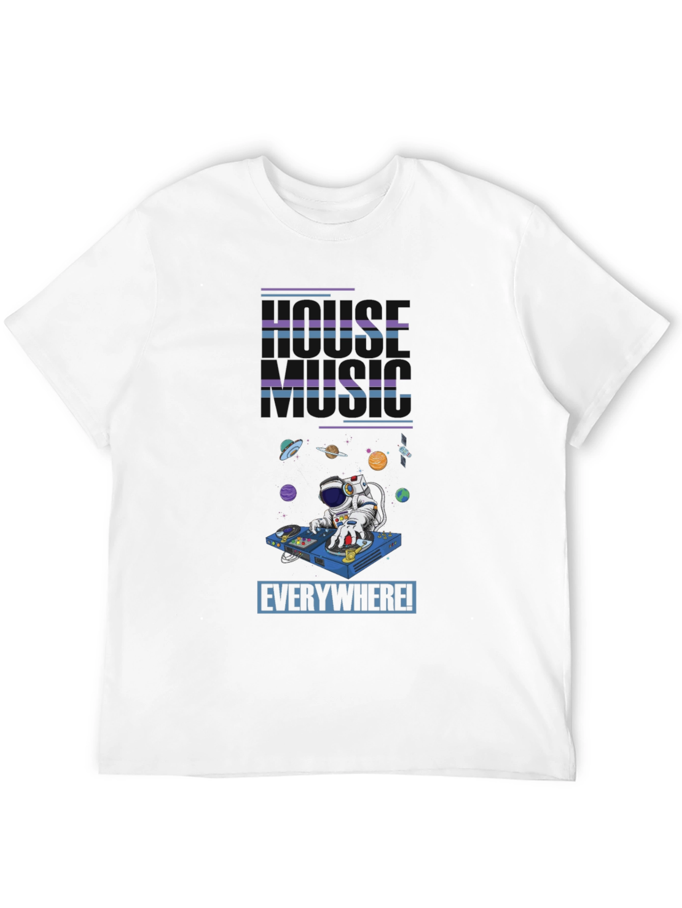 House Music Everywhere T-Shirt - Astronaut DJ
