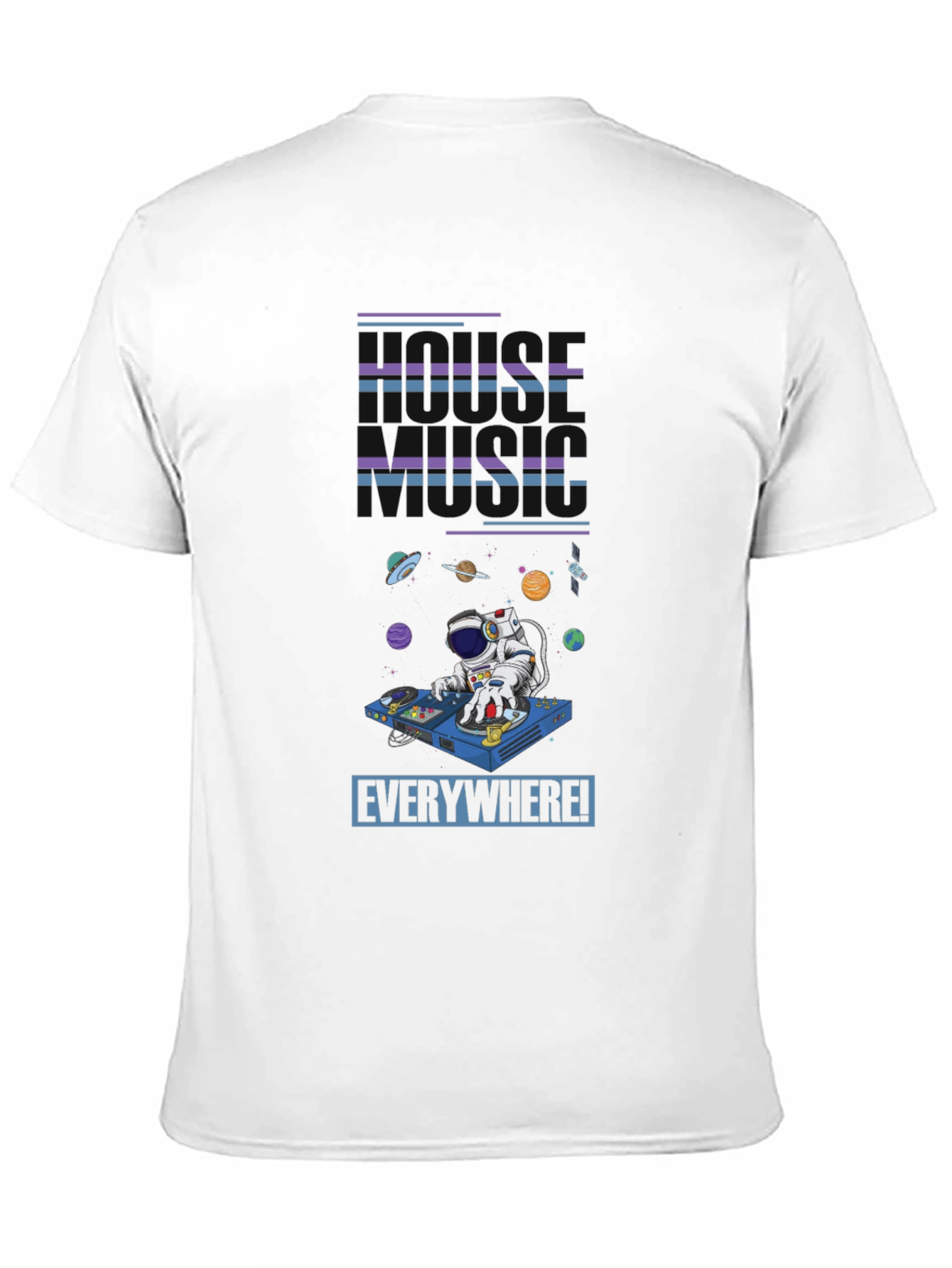 House Music Everywhere T-Shirt - Astronaut DJ