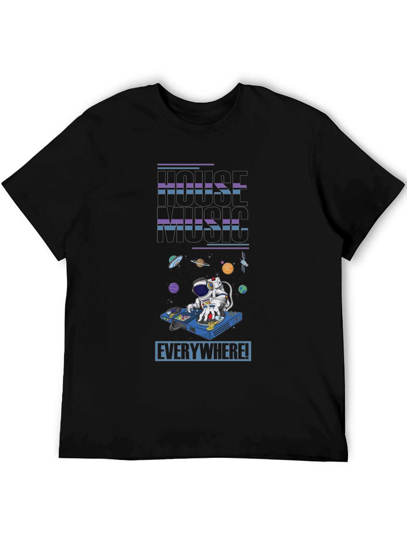 House Music Everywhere T-Shirt - Astronaut DJ