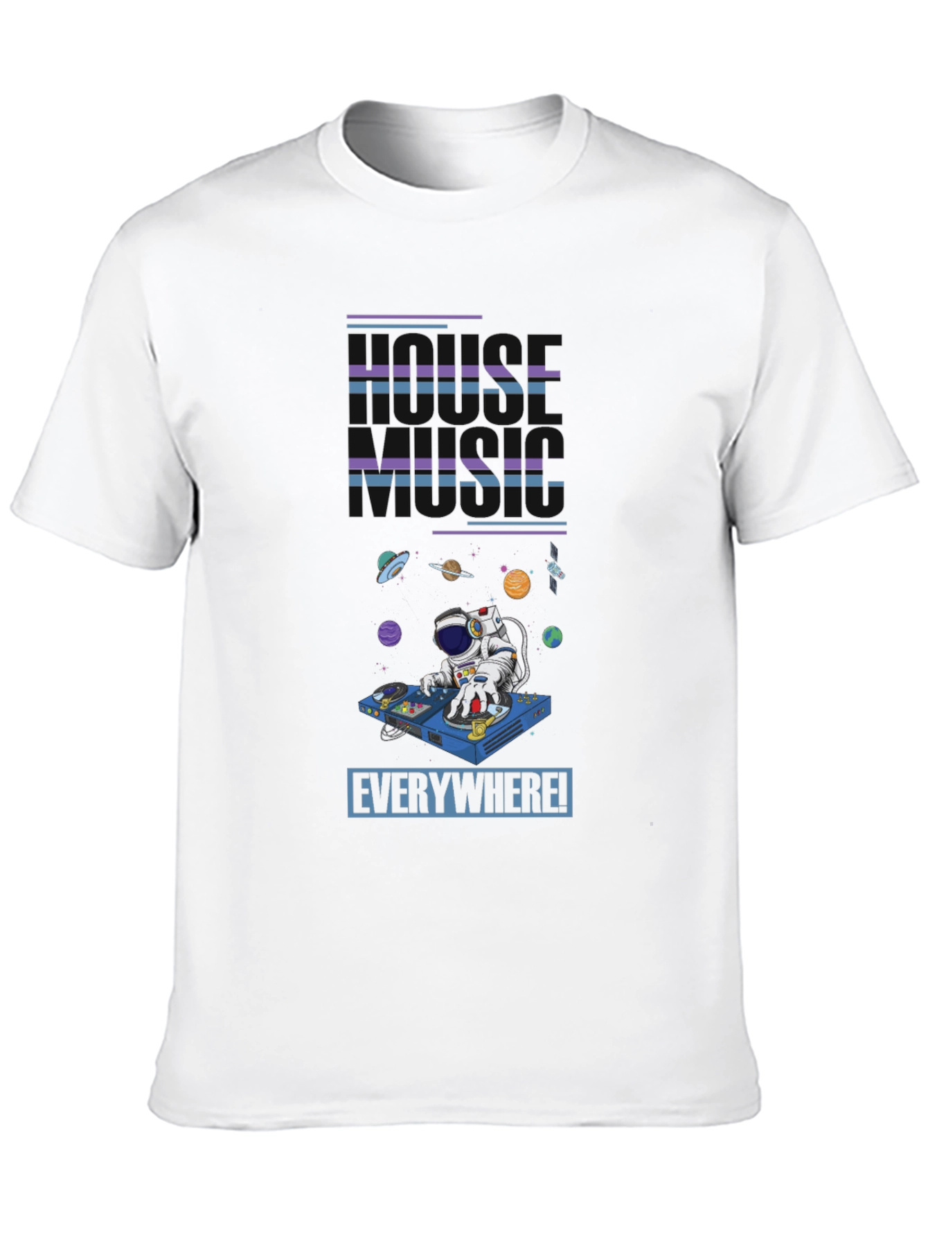 House Music Everywhere T-Shirt - Astronaut DJ